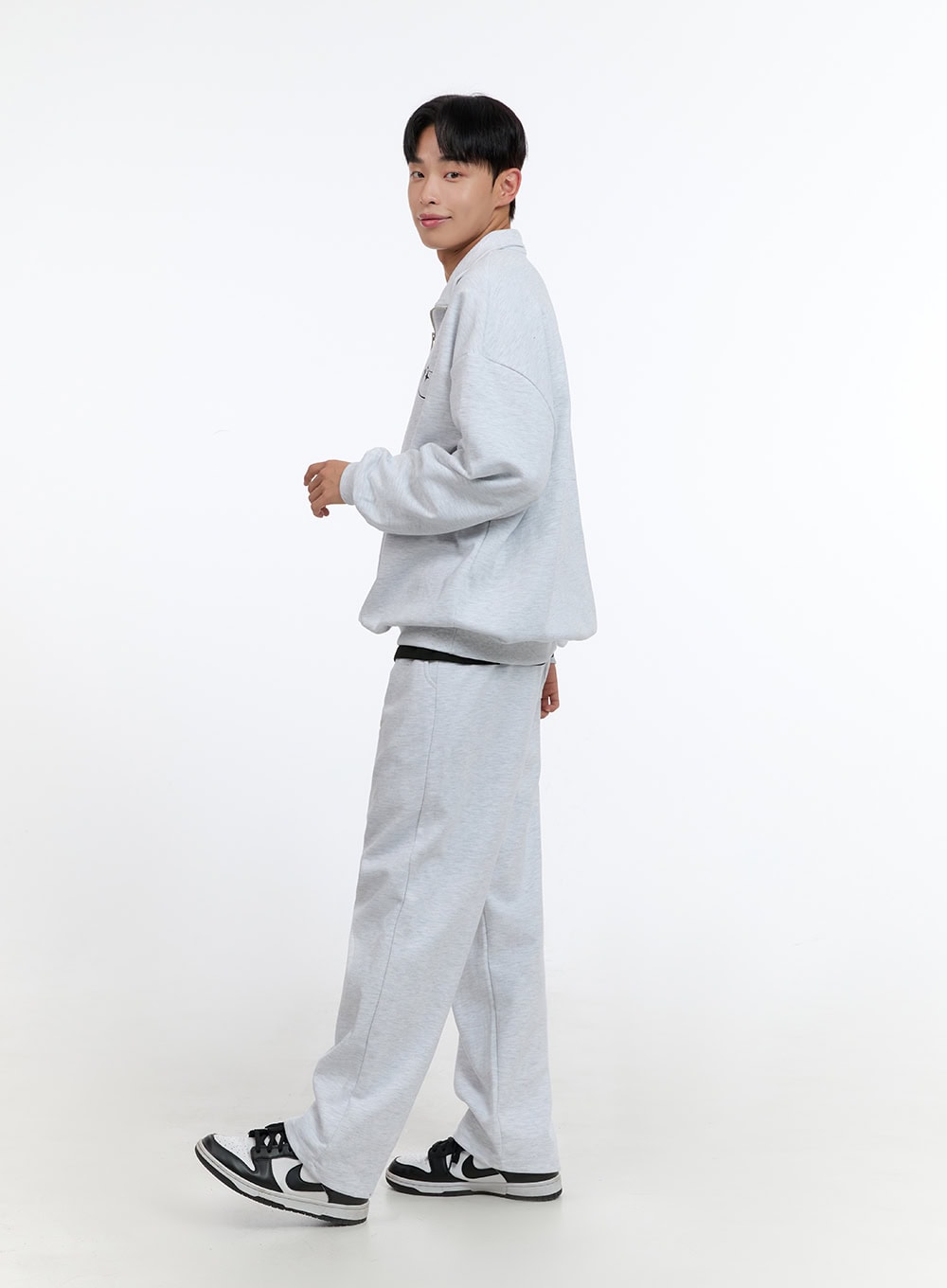 Men's  Banded Cotton Solid Sweatpants (White) IS412