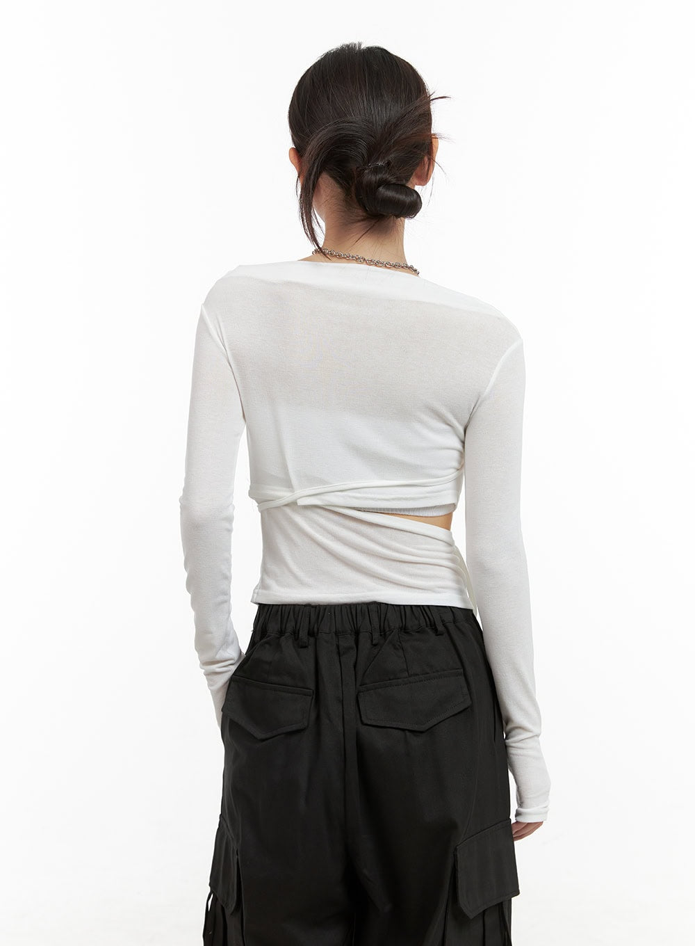 Boat Neck Strap Cut-Out Top CG422