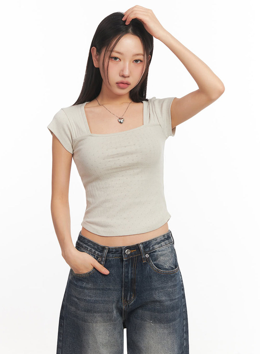 Essential Square-Neck Crop Top IA524