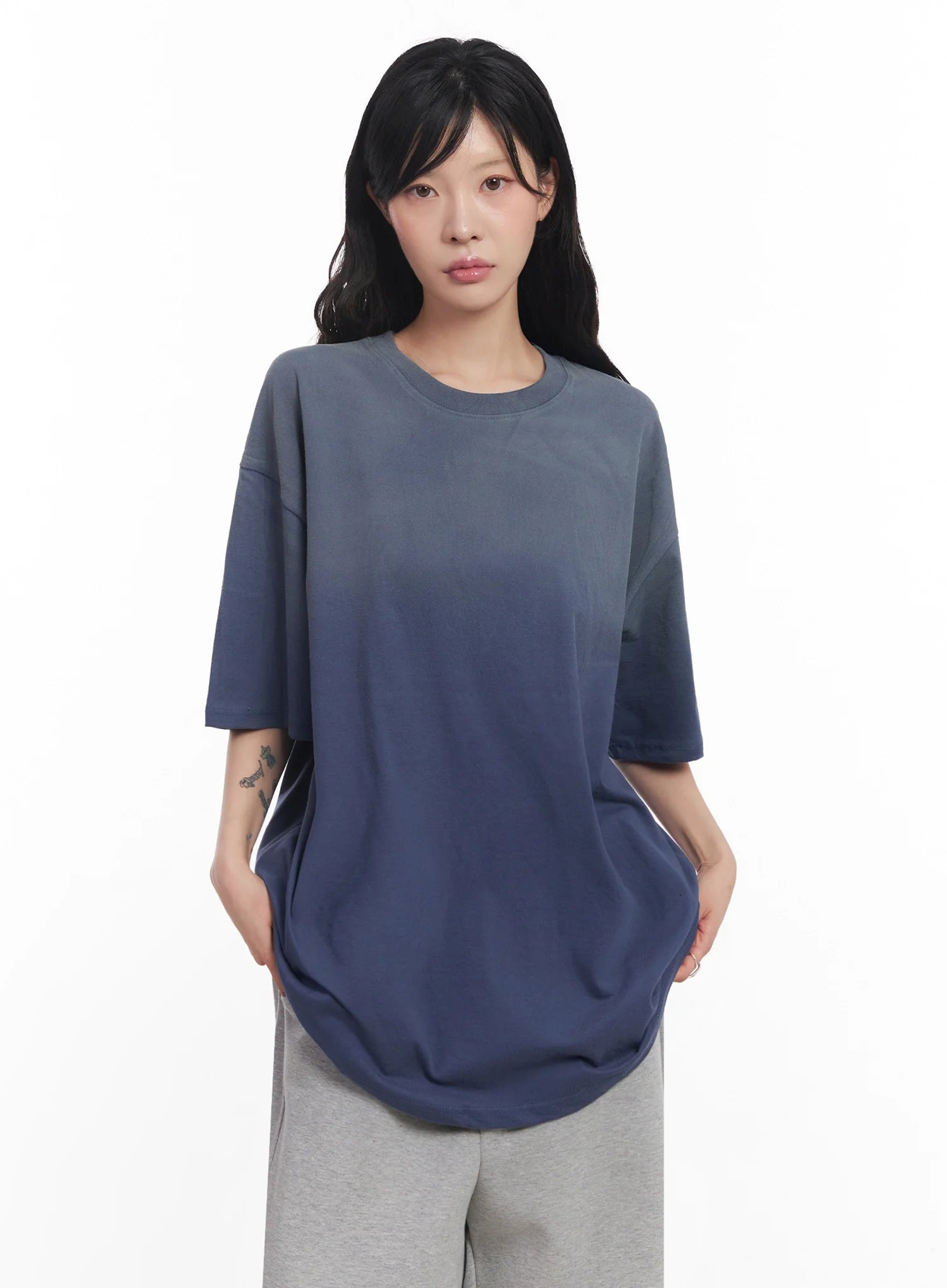 Oversized Gradient Fade T-Shirt IC503