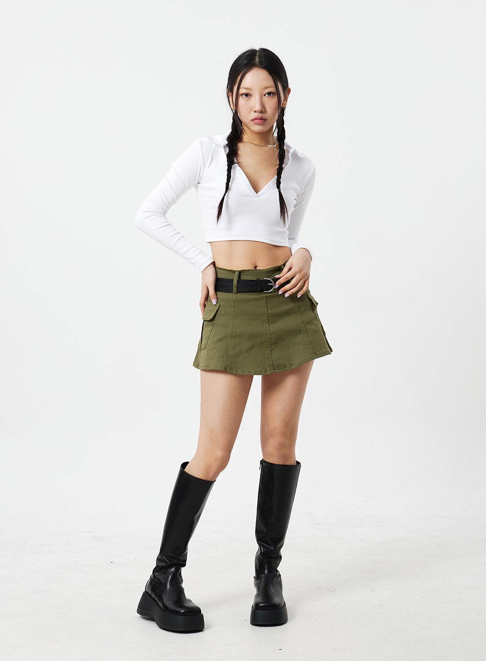 V-Neck Cropped Top CM327