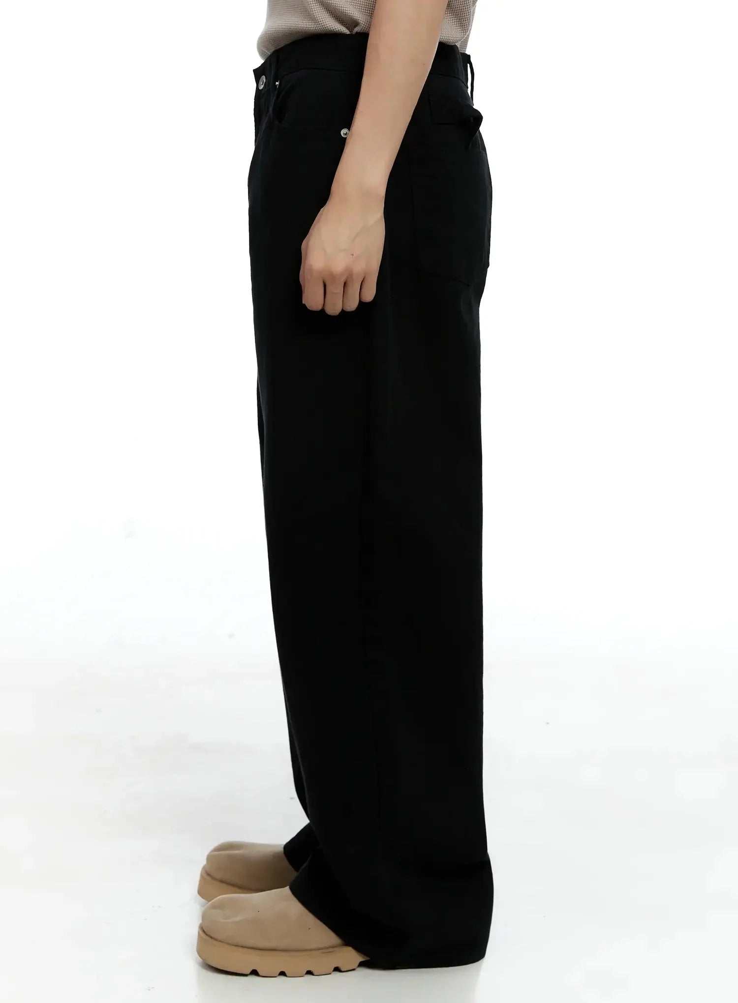 Men's Classic Wide-Leg Cotton Pants IG520