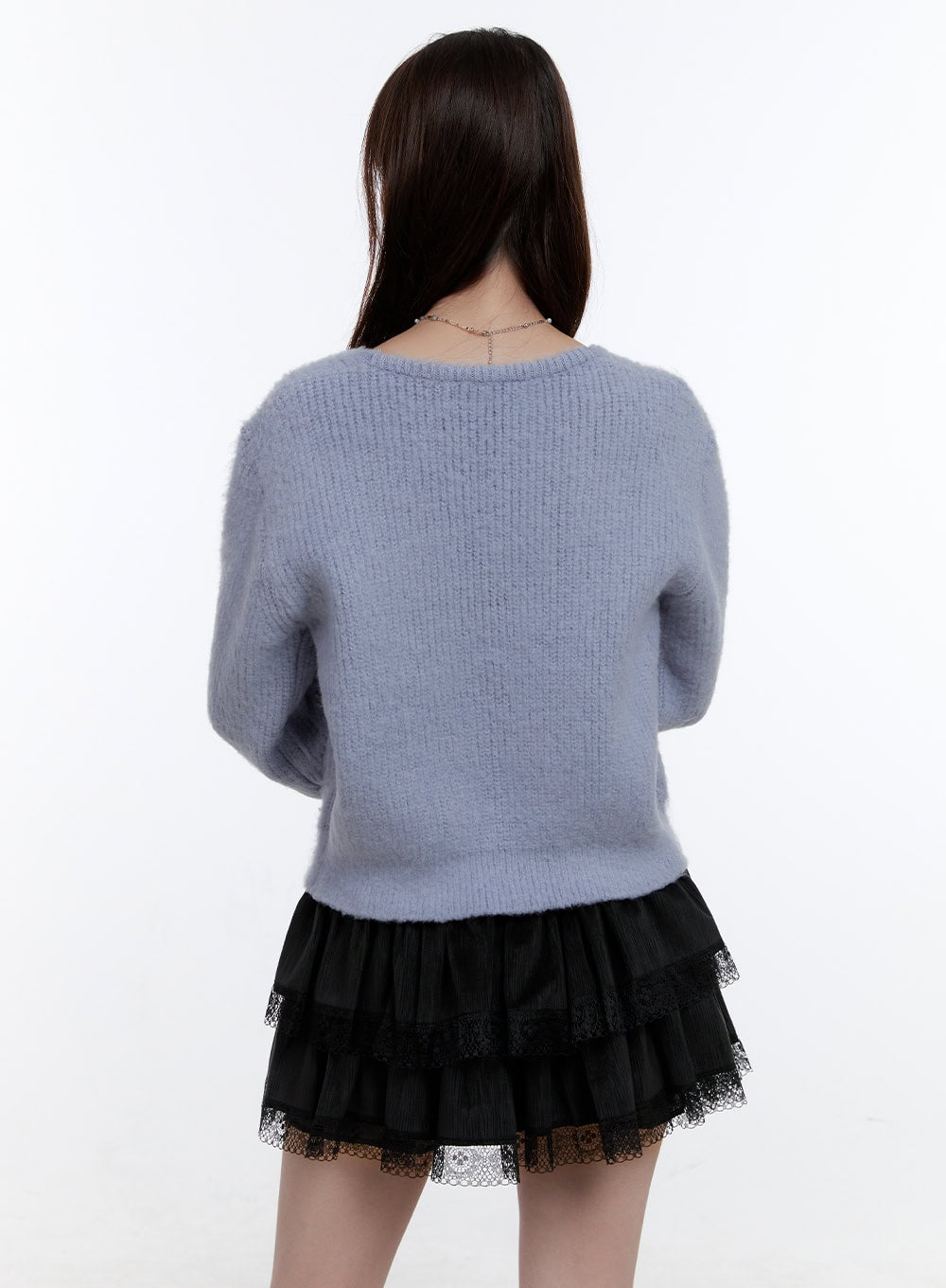 Ribboned V-Neck Cardigan OO407