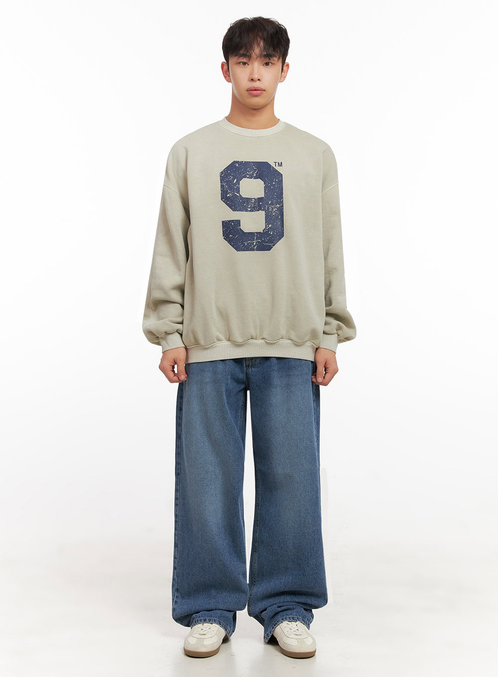 Men's Casual Long-Sleeve Oversized Tee ID427