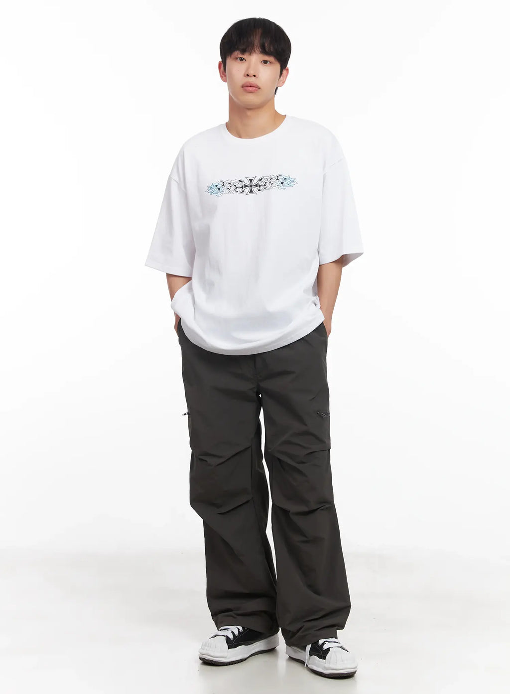 Men's Round Neck Graphic Tee IU518