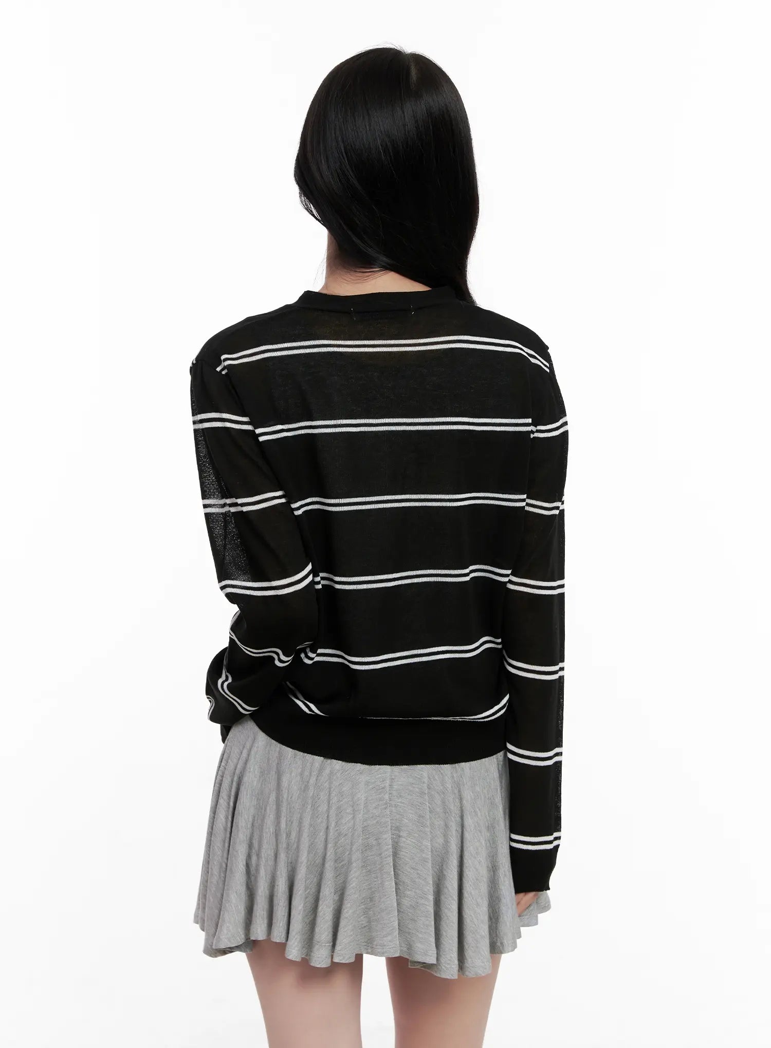 Sheer Striped Cardigan CL515