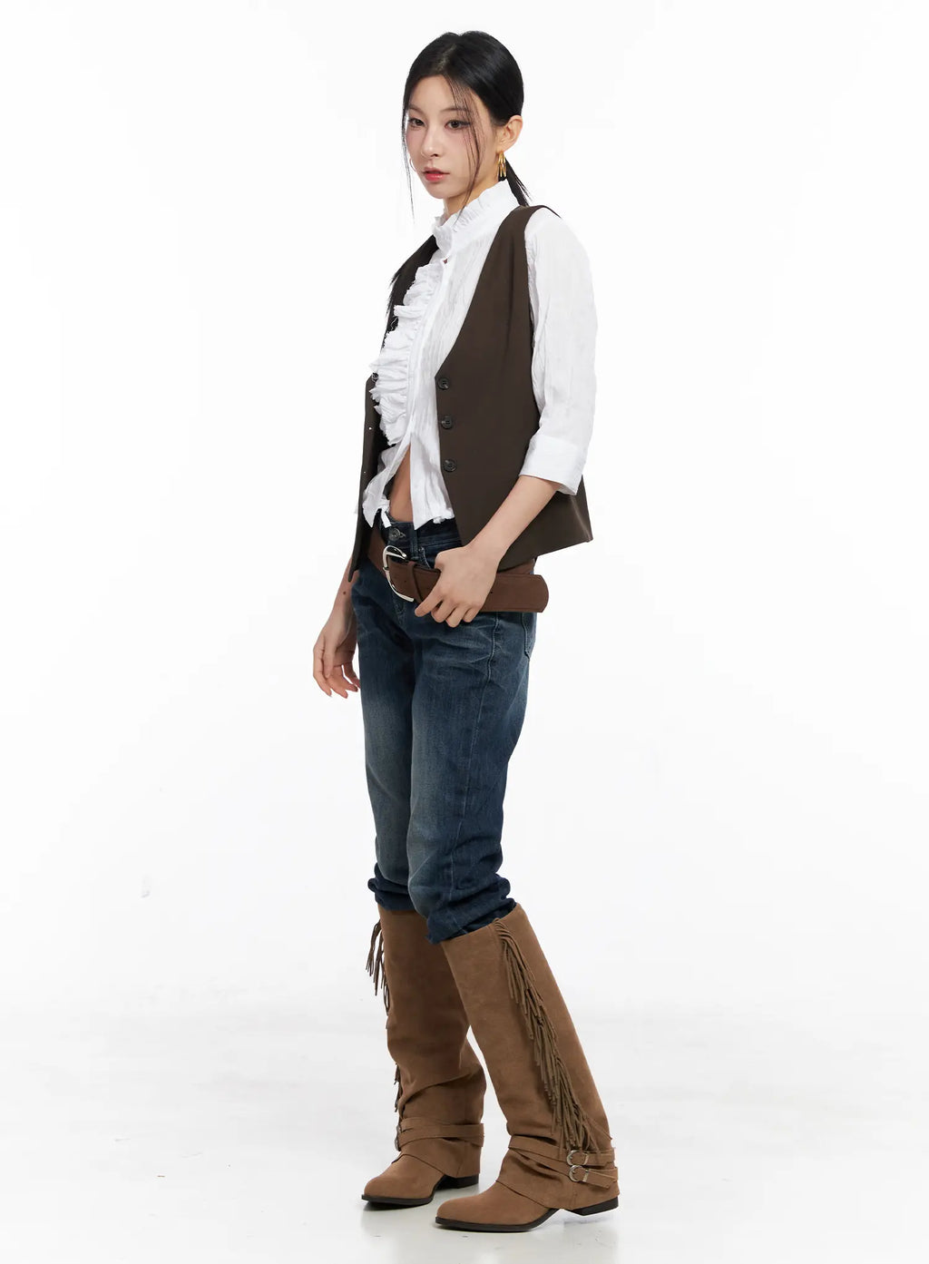 Classic Western Button Vest CC1109