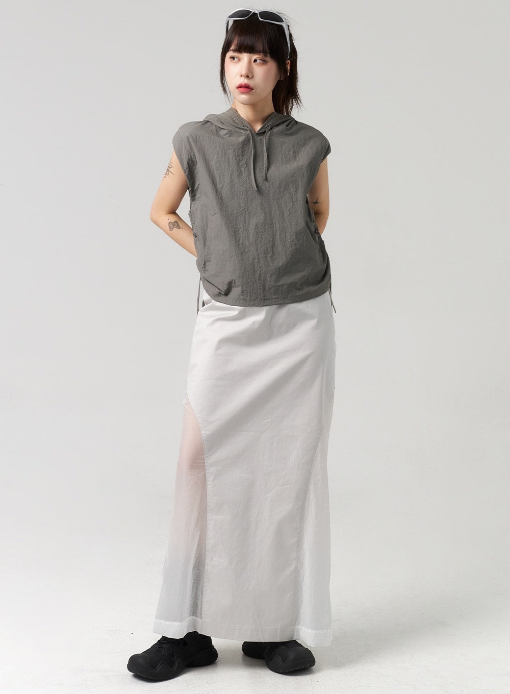 Nylon Vest Hoodie CL312