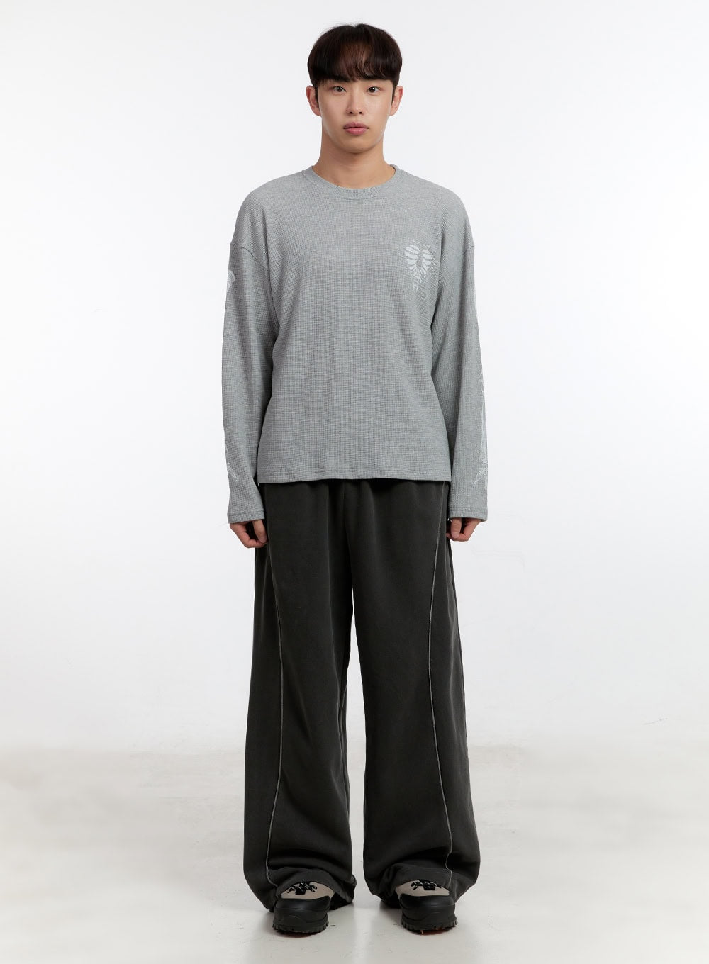 Men's Skeleton Graphic Long Sleeve Top IA504