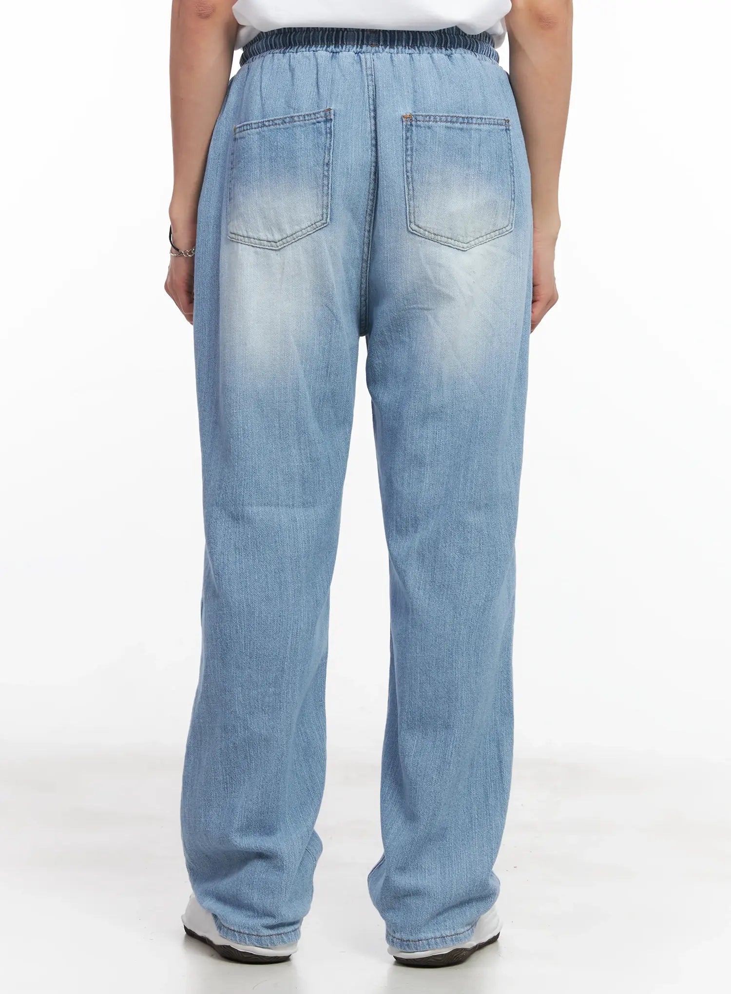 Men's Adjustable Linen Denim Pants (Light blue) IU519