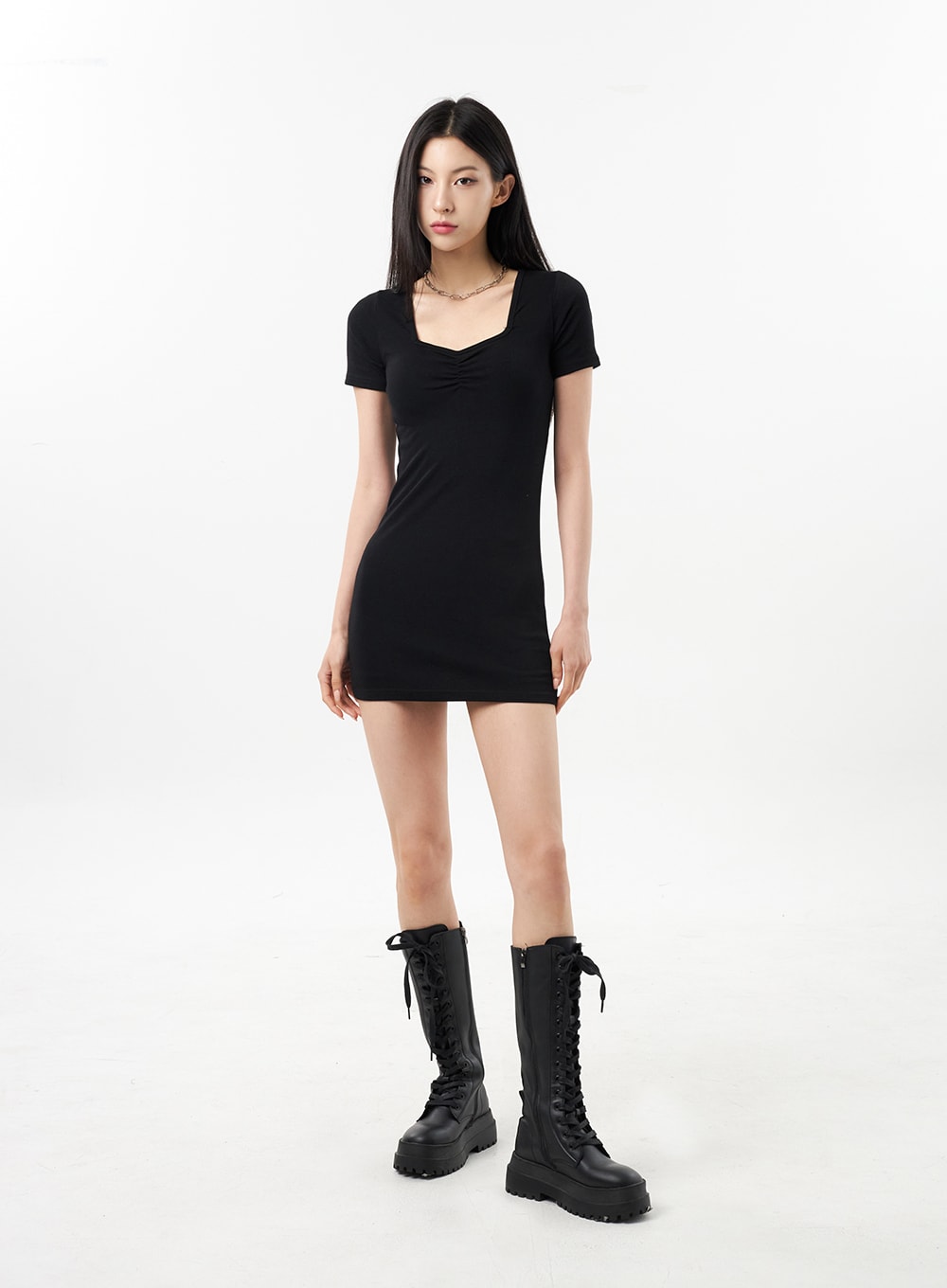 Short Sleeve Mini Dress CU309