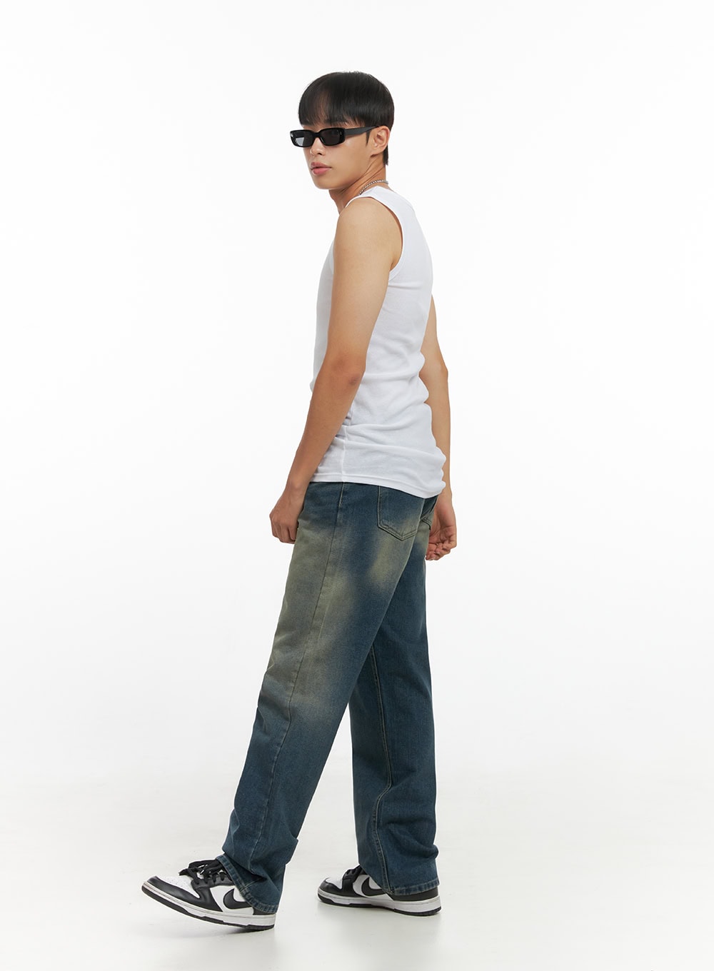 Men's Wide Leg Denim Jeans IO420