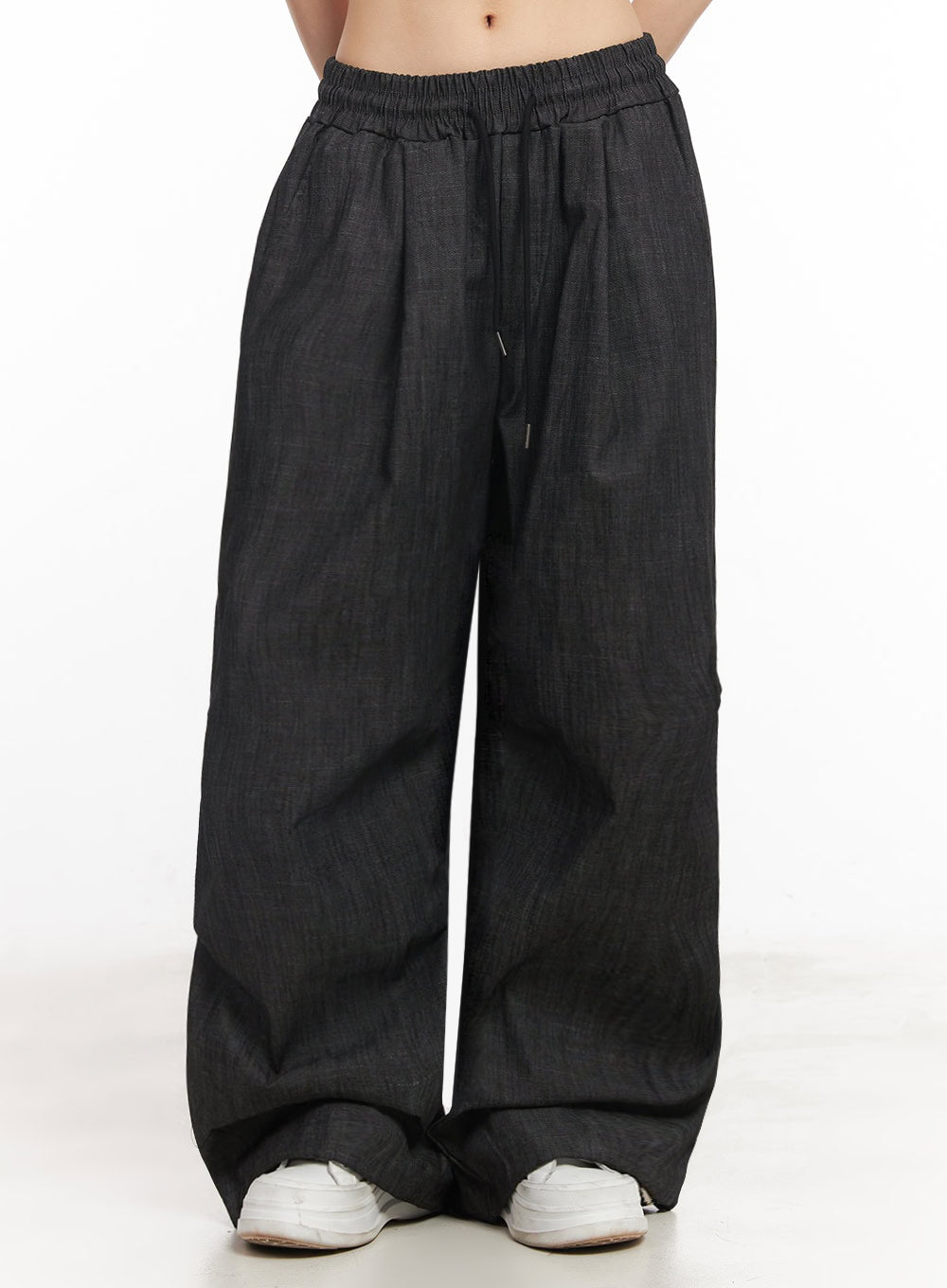 Pintuck Denim Sweatpants IY529