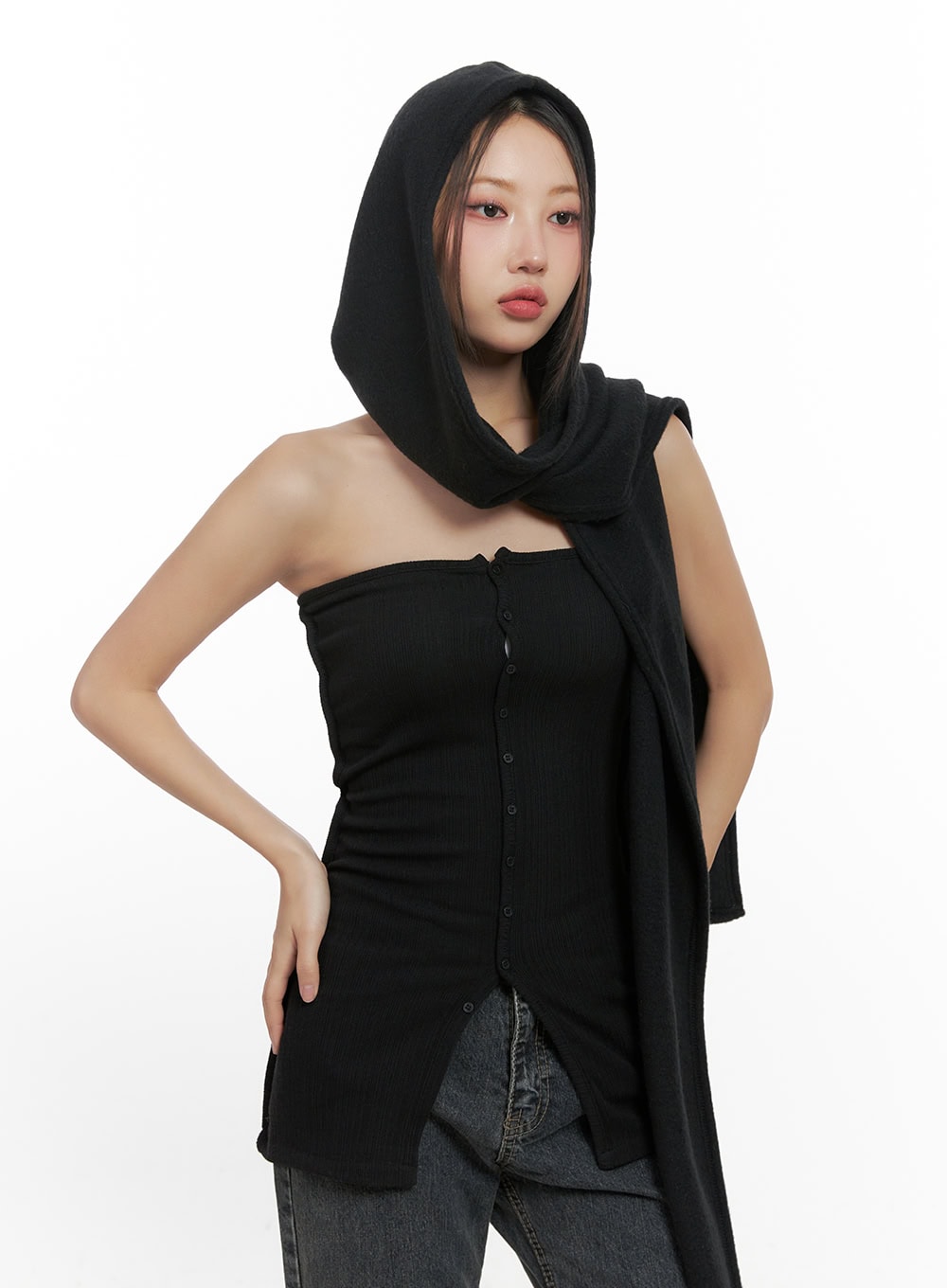 CozyHood Solid Scarf CN419