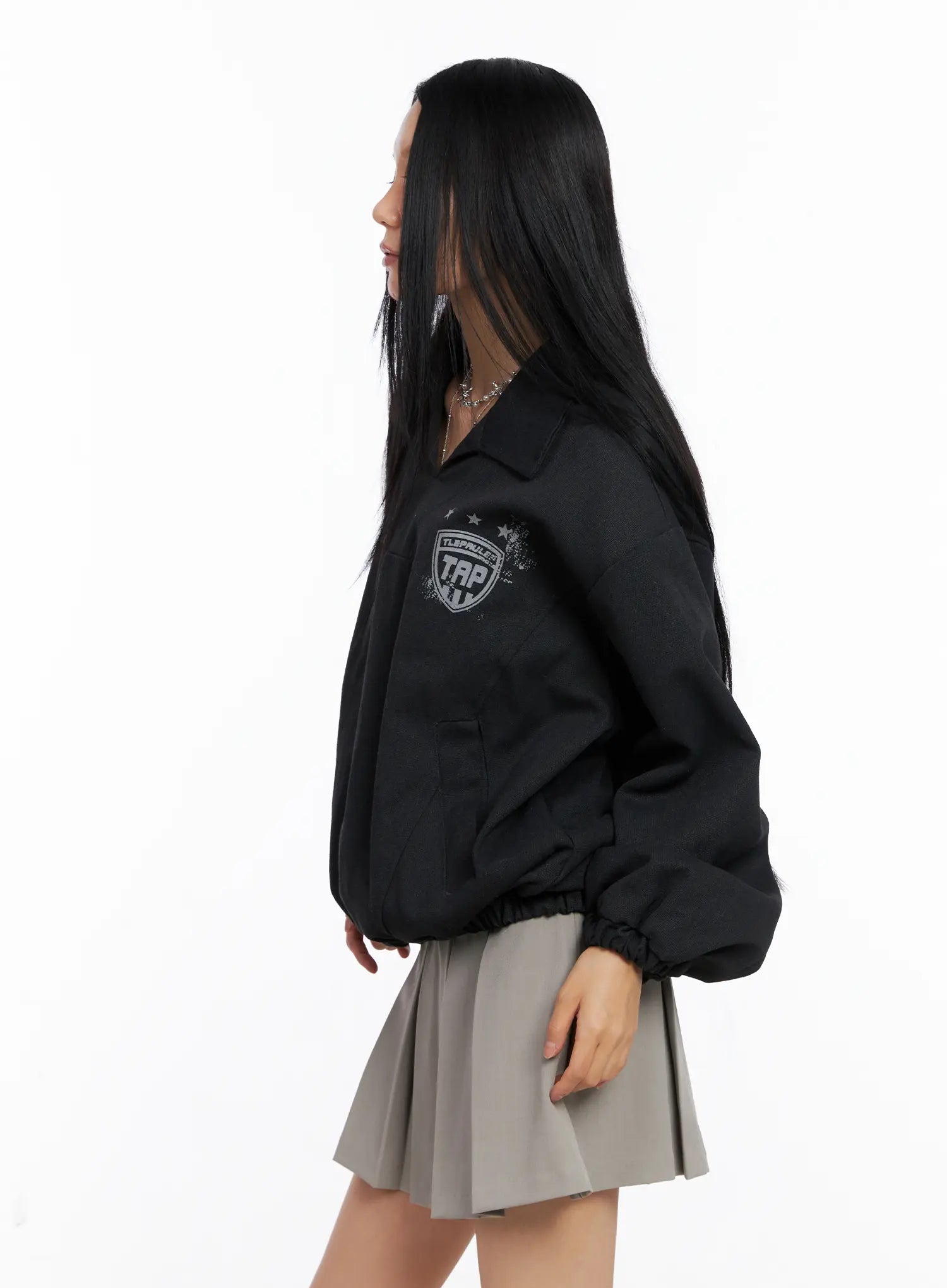 Casual Oversized Graphic Banding Sweatshirt CS509