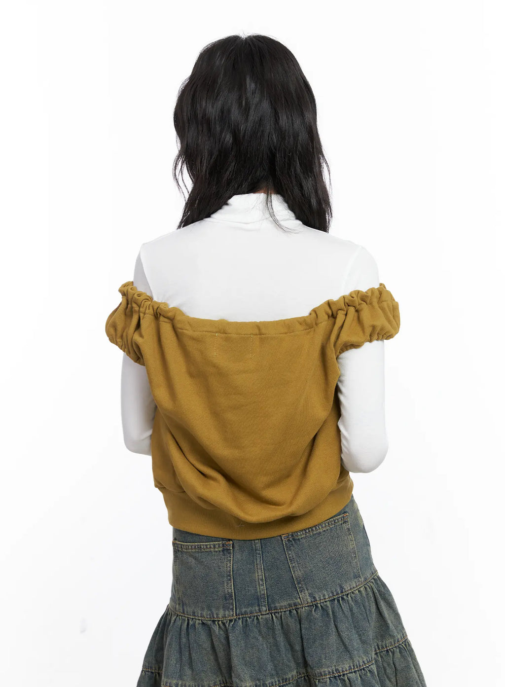 Ruffle Off-Shulder Sleeveless Top CO507