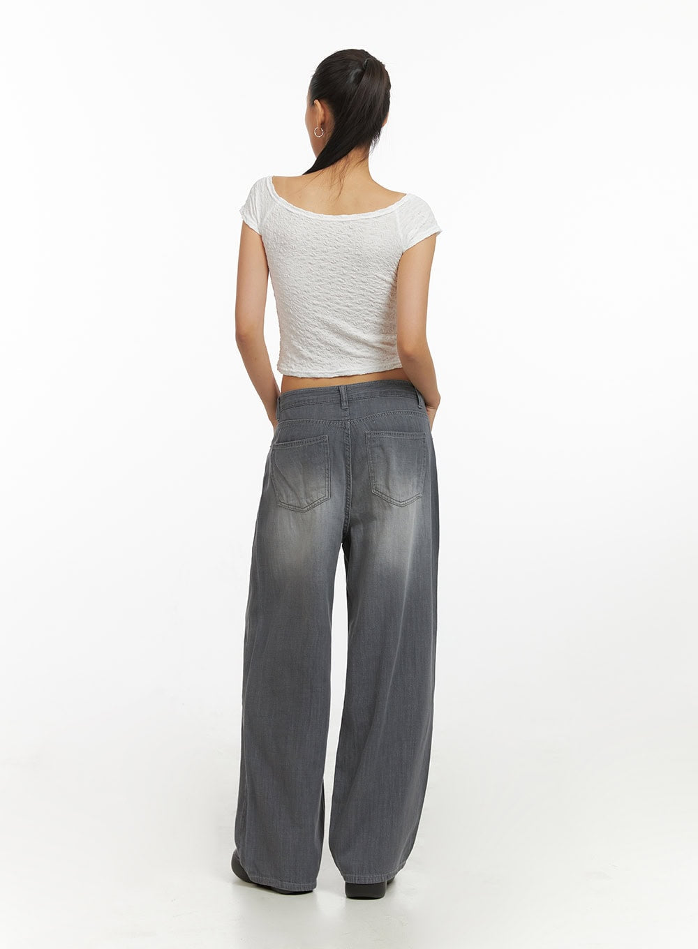 Washed Baggy Jeans IY422