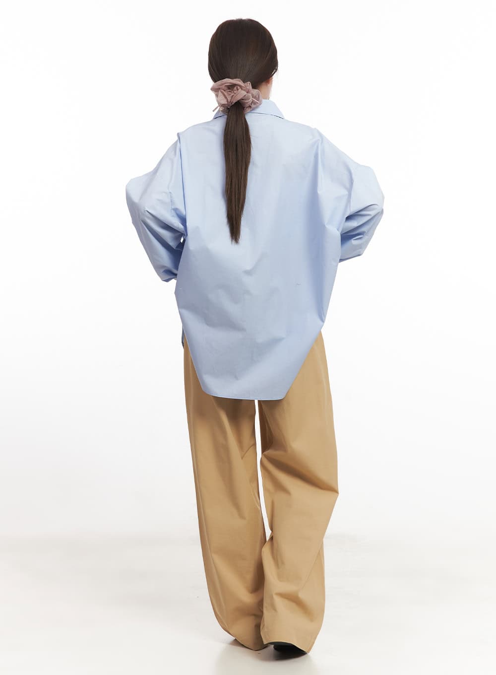 Pintuck Cotton Tailored Trousers CA502