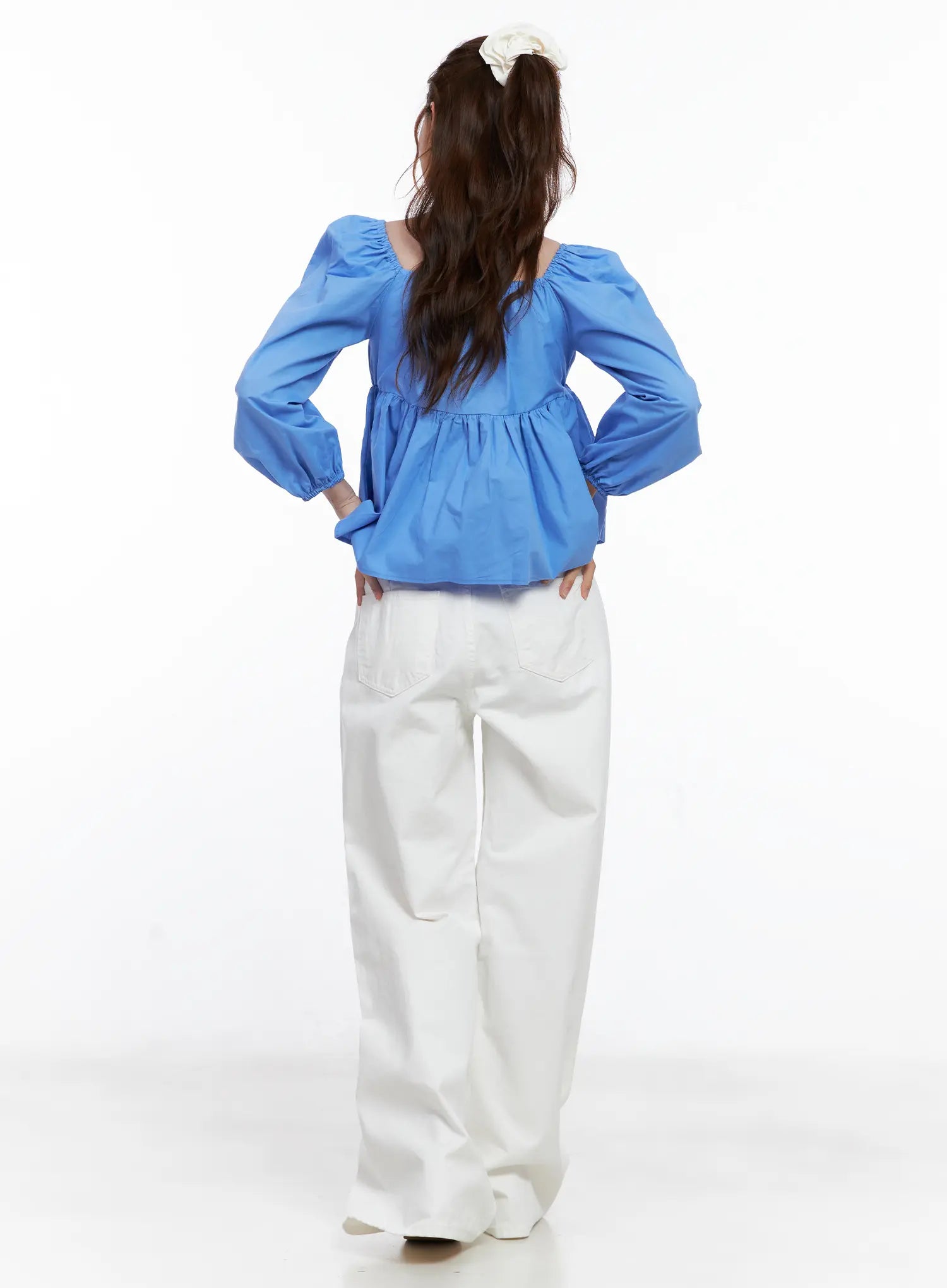 Two Way Shirred Square Neck Blouse CG520