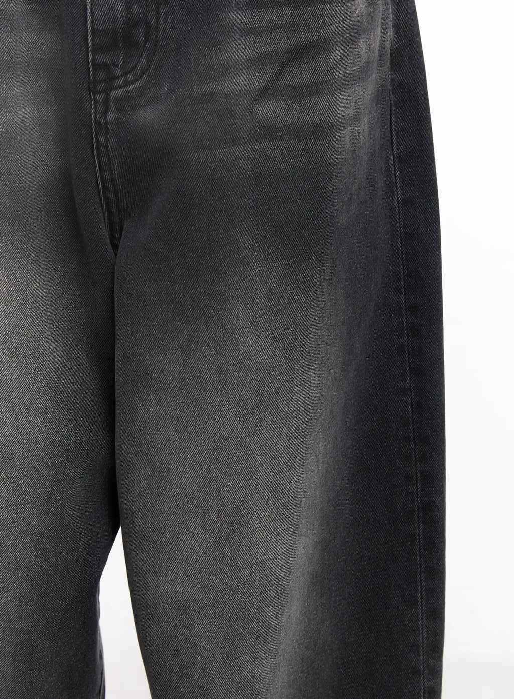 Men's Washed Wide-Leg Jeans IU526