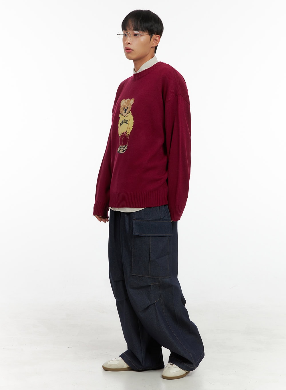 Men's Denim Cargo Stitch Jeans IS420