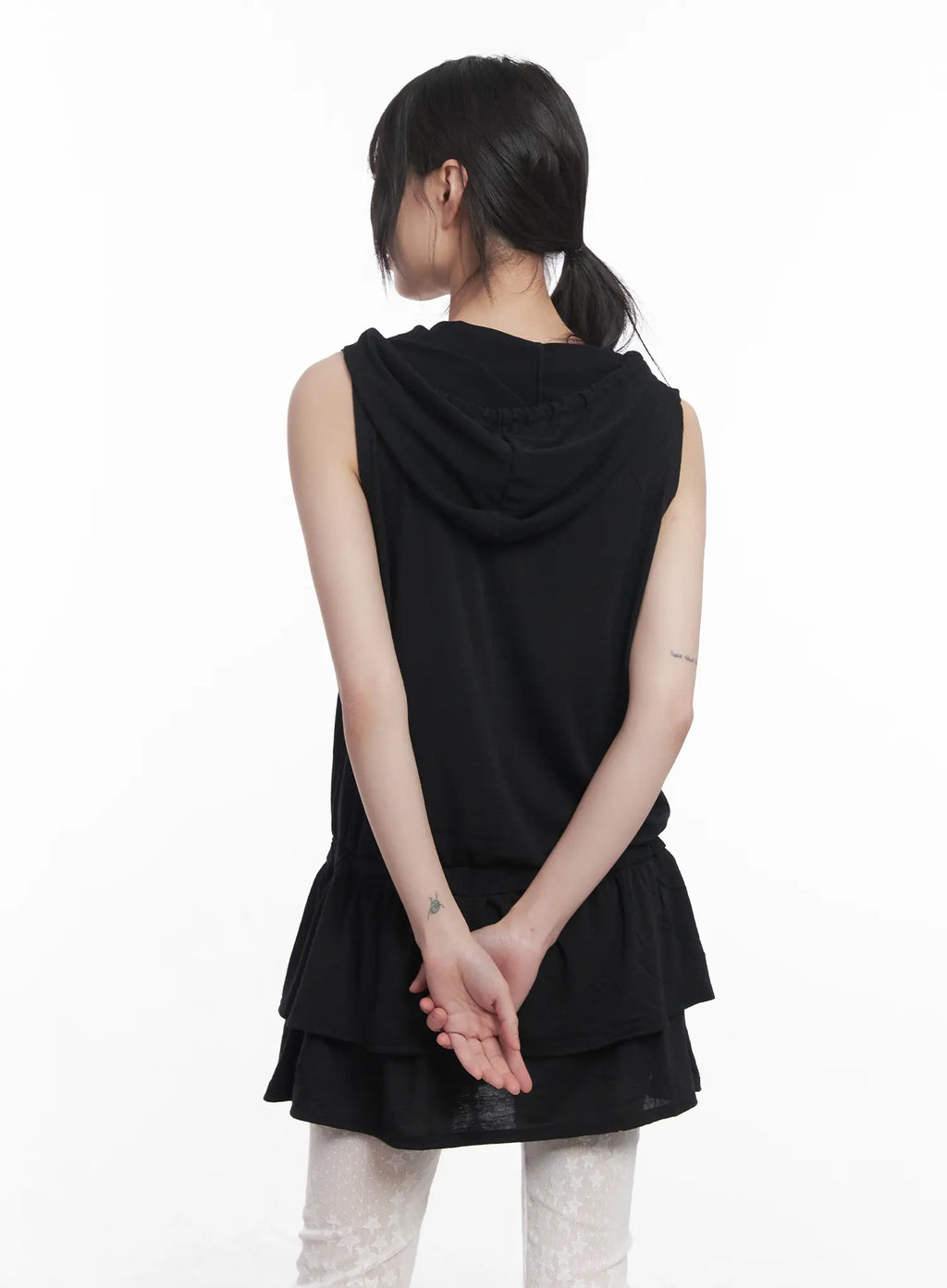 Sleeveless Hooded Mini Dress CU519