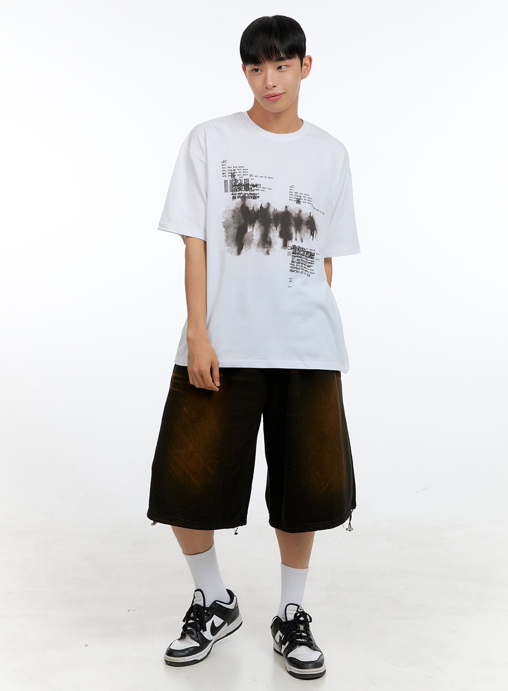 Men's Graphic Round Neck Cotton Tee IG416