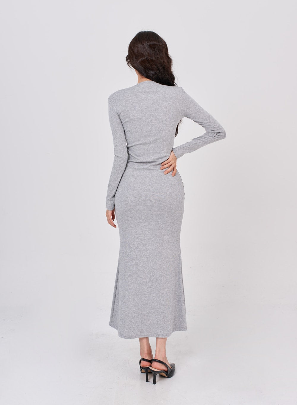 Nicole Front Strap Shoulder Long Dress IS15