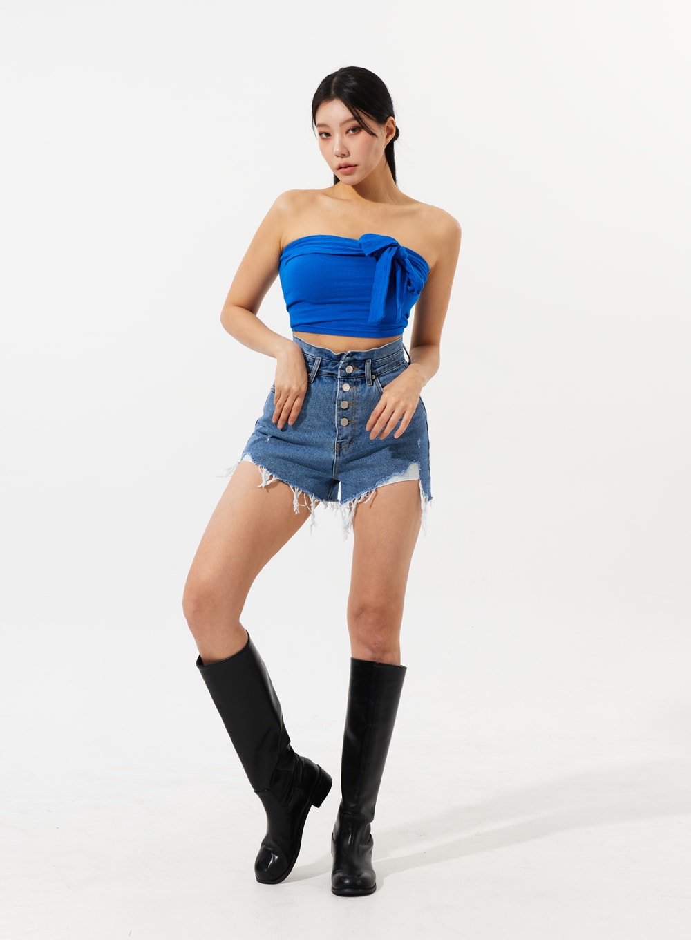 High Waist Denim Shorts IM308