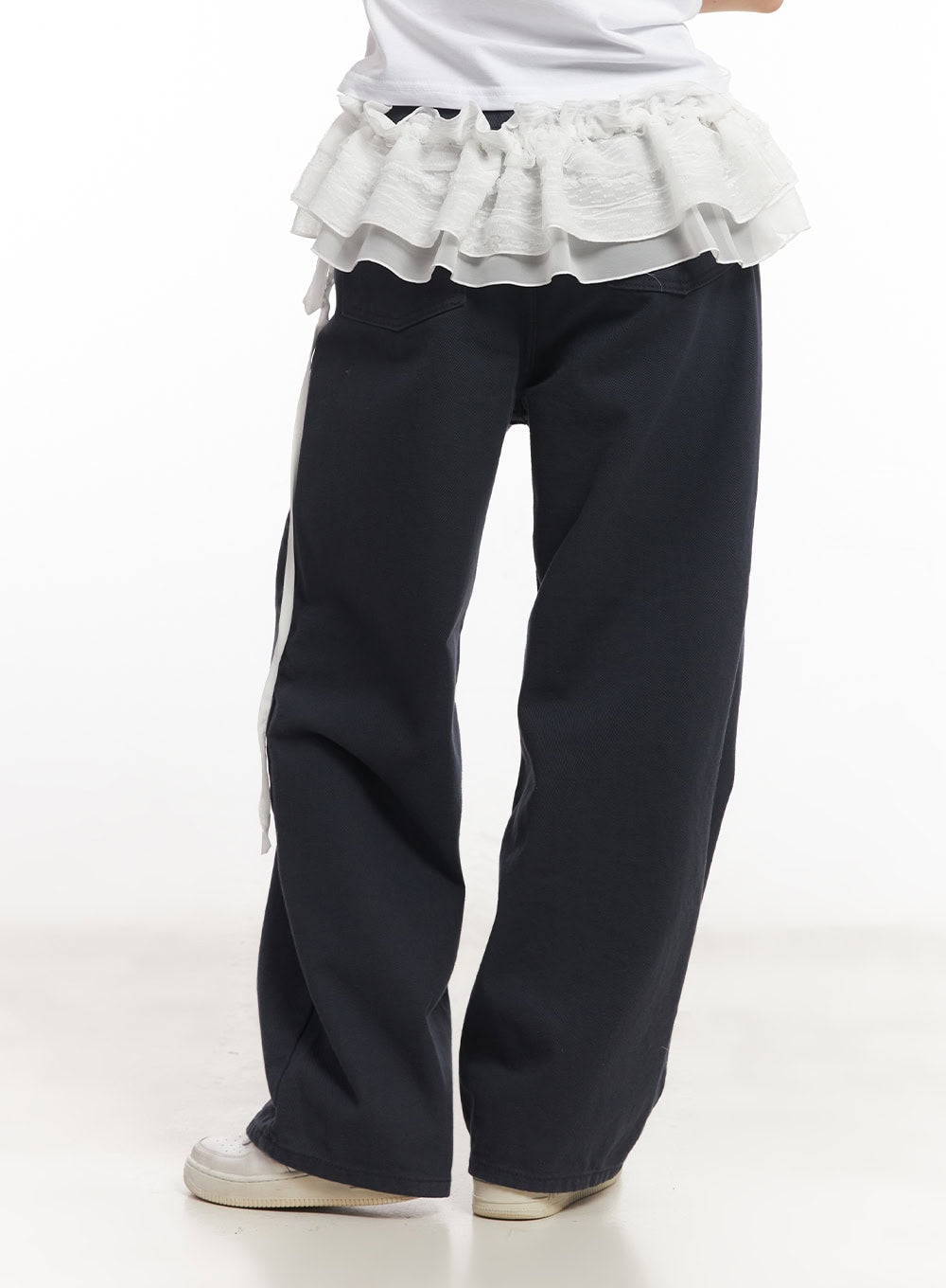 Frill Lace String Layering Mini Skirt CA503