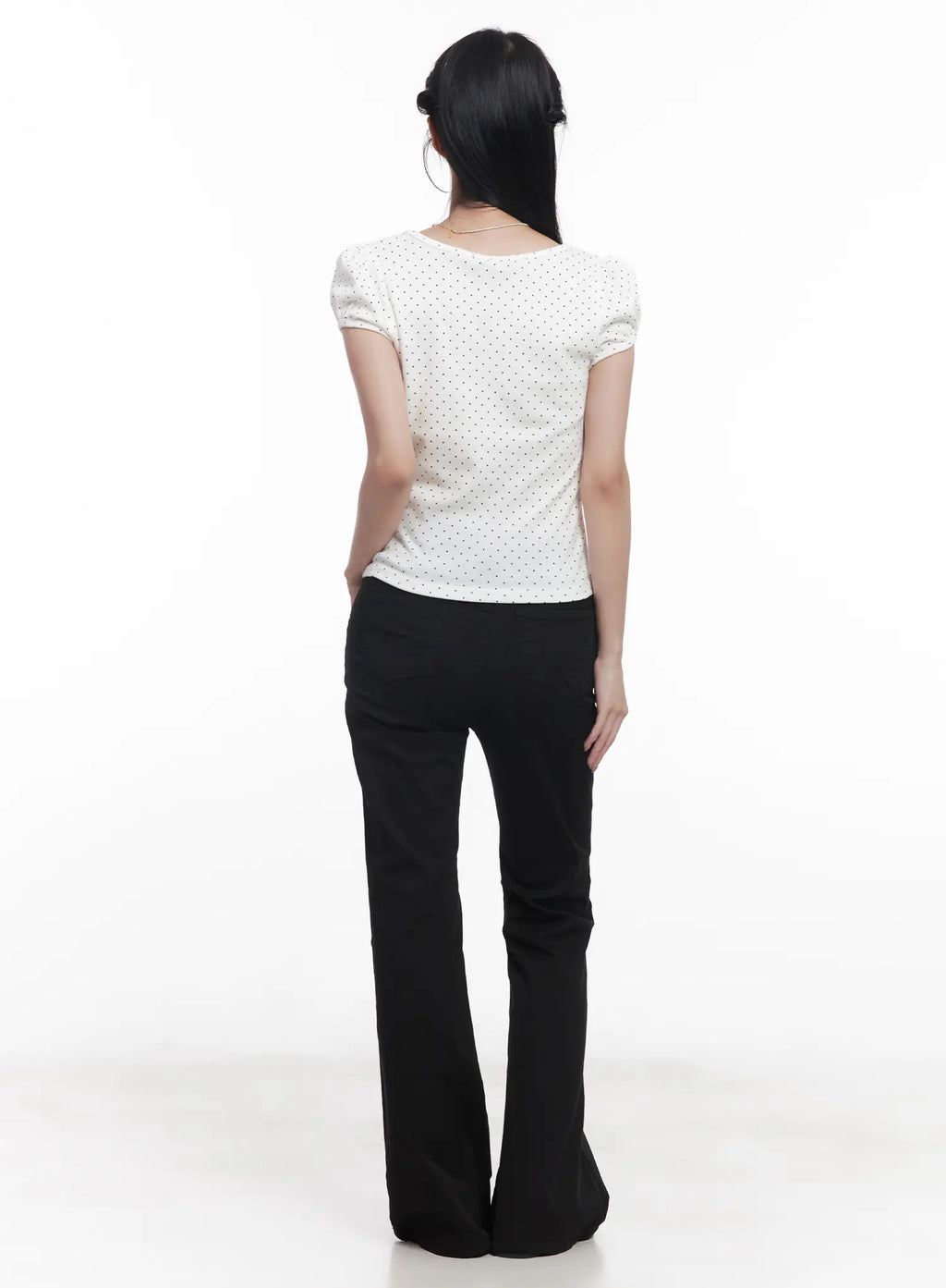 Polka-Dot V-Neck Tee CU525