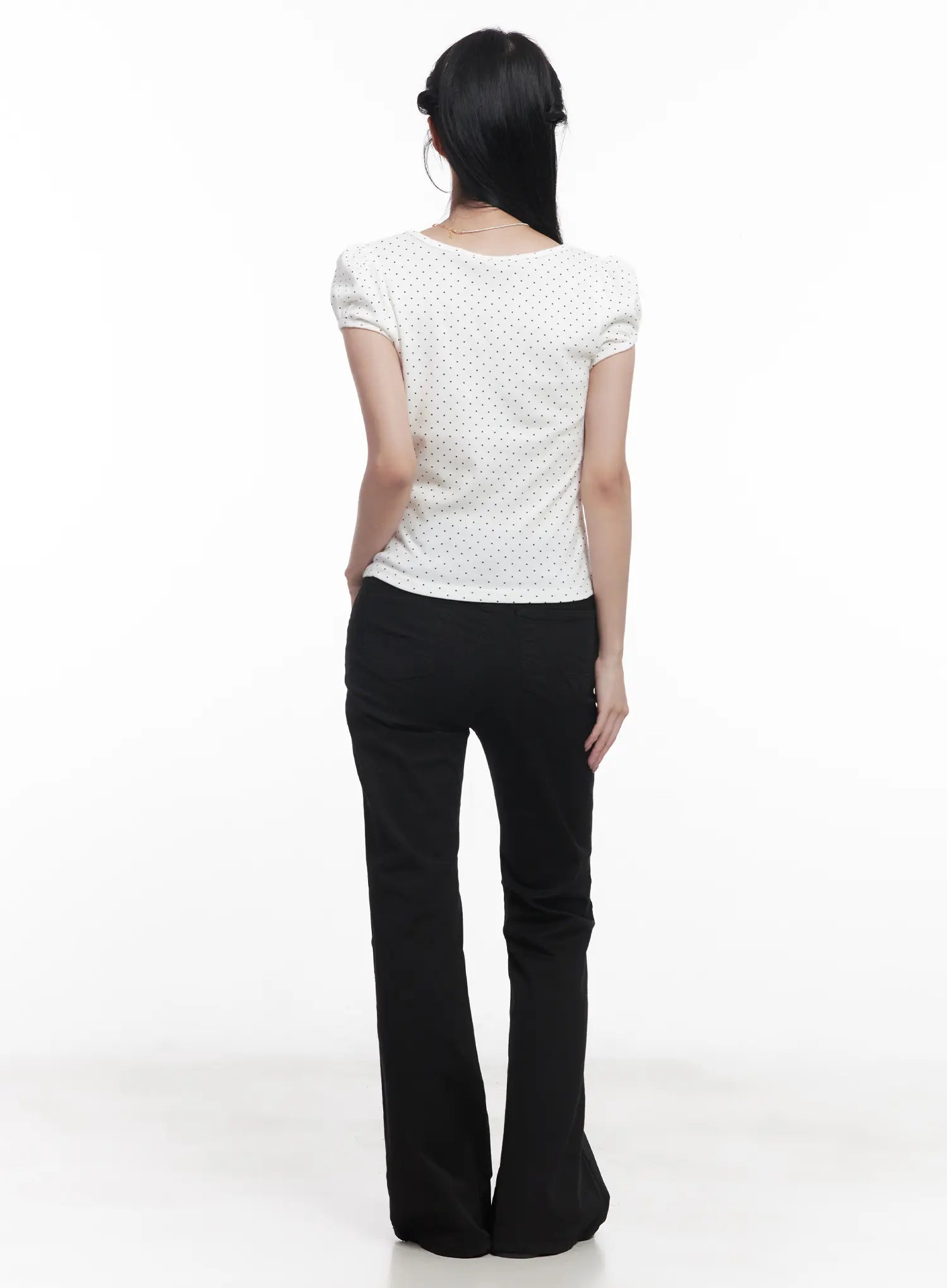 Polka-Dot V-Neck Tee CU525