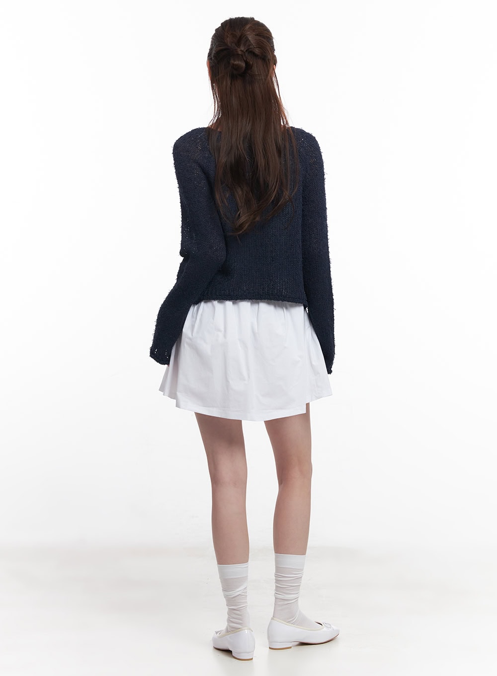 Ribbon-Tie Loose-Fit Cardigan CY519