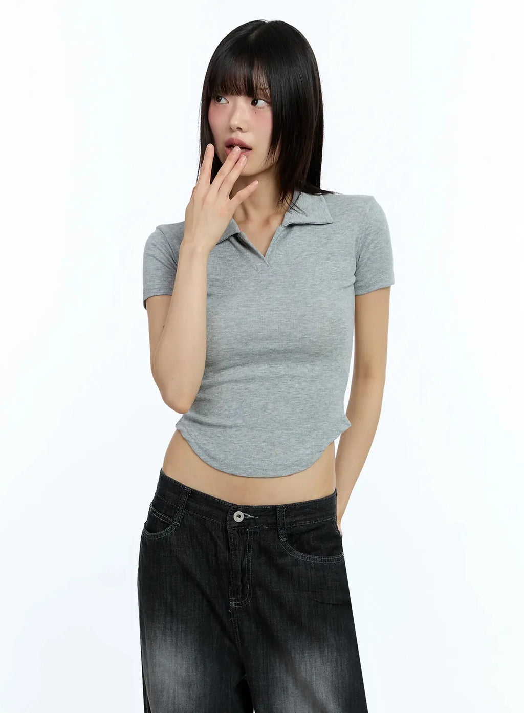 Collared Slim-Fit Tee IU524