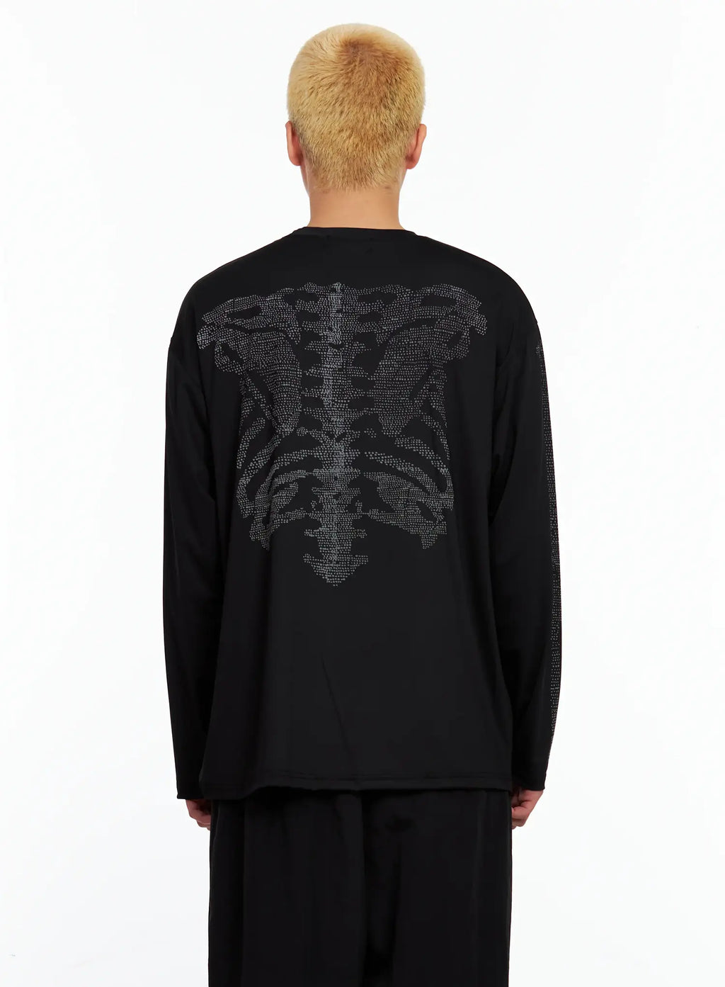 Men's Graphic Skull Long-Sleeve Tee IL511