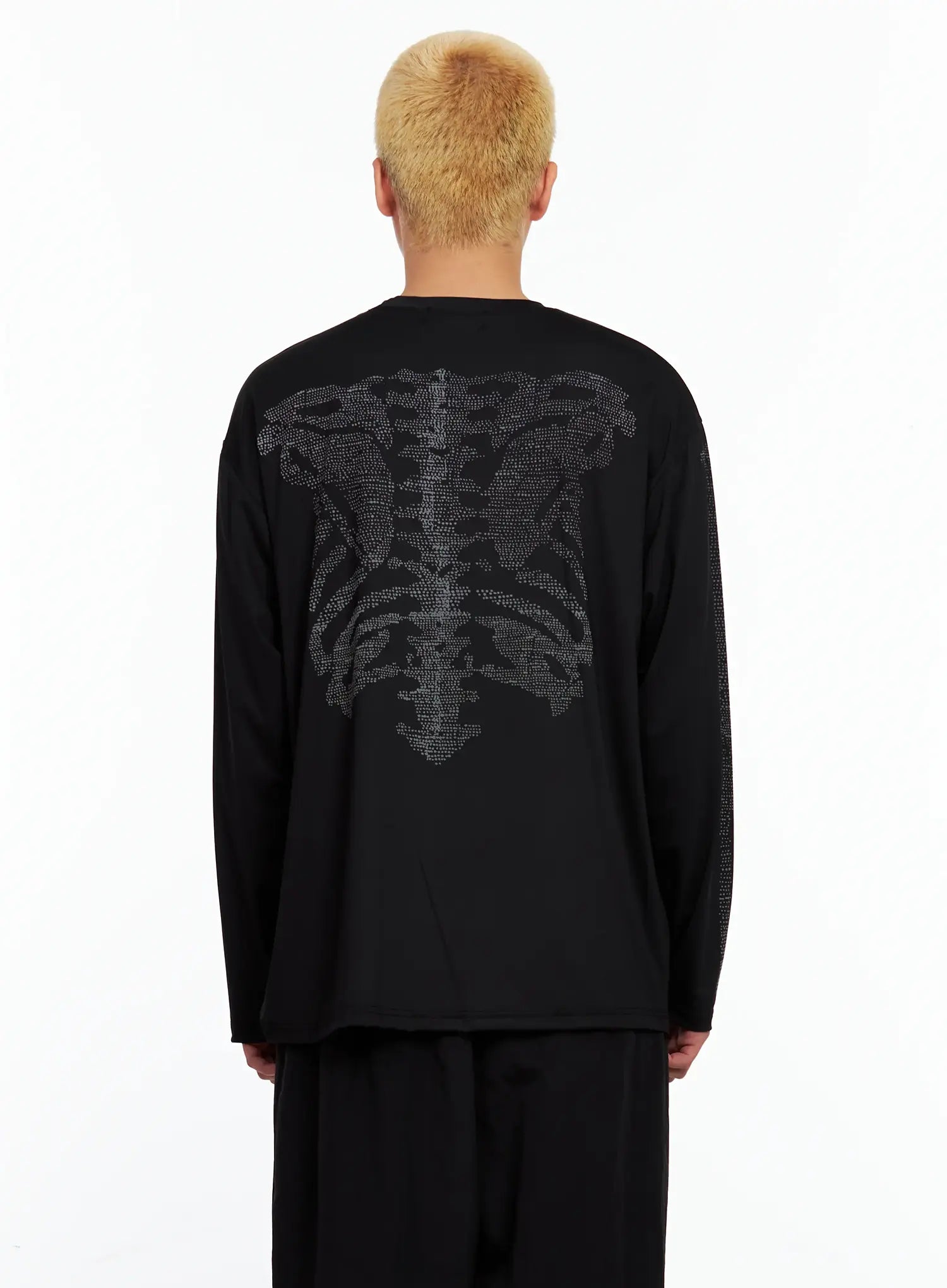 Men's Graphic Skull Long-Sleeve Tee IL511