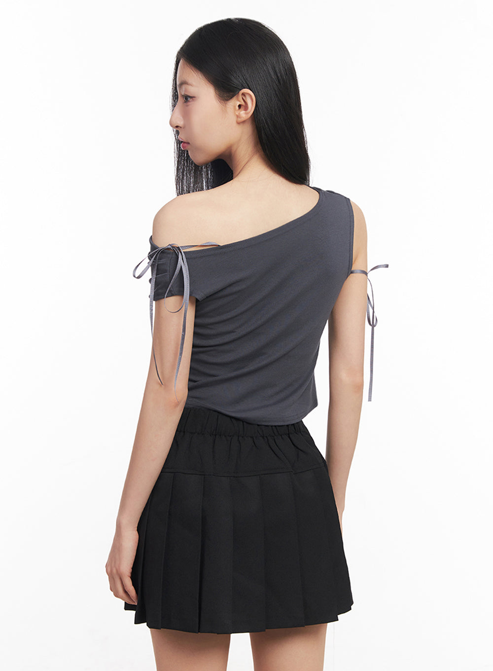 Ribbon One-Shoulder Crop Top IY516