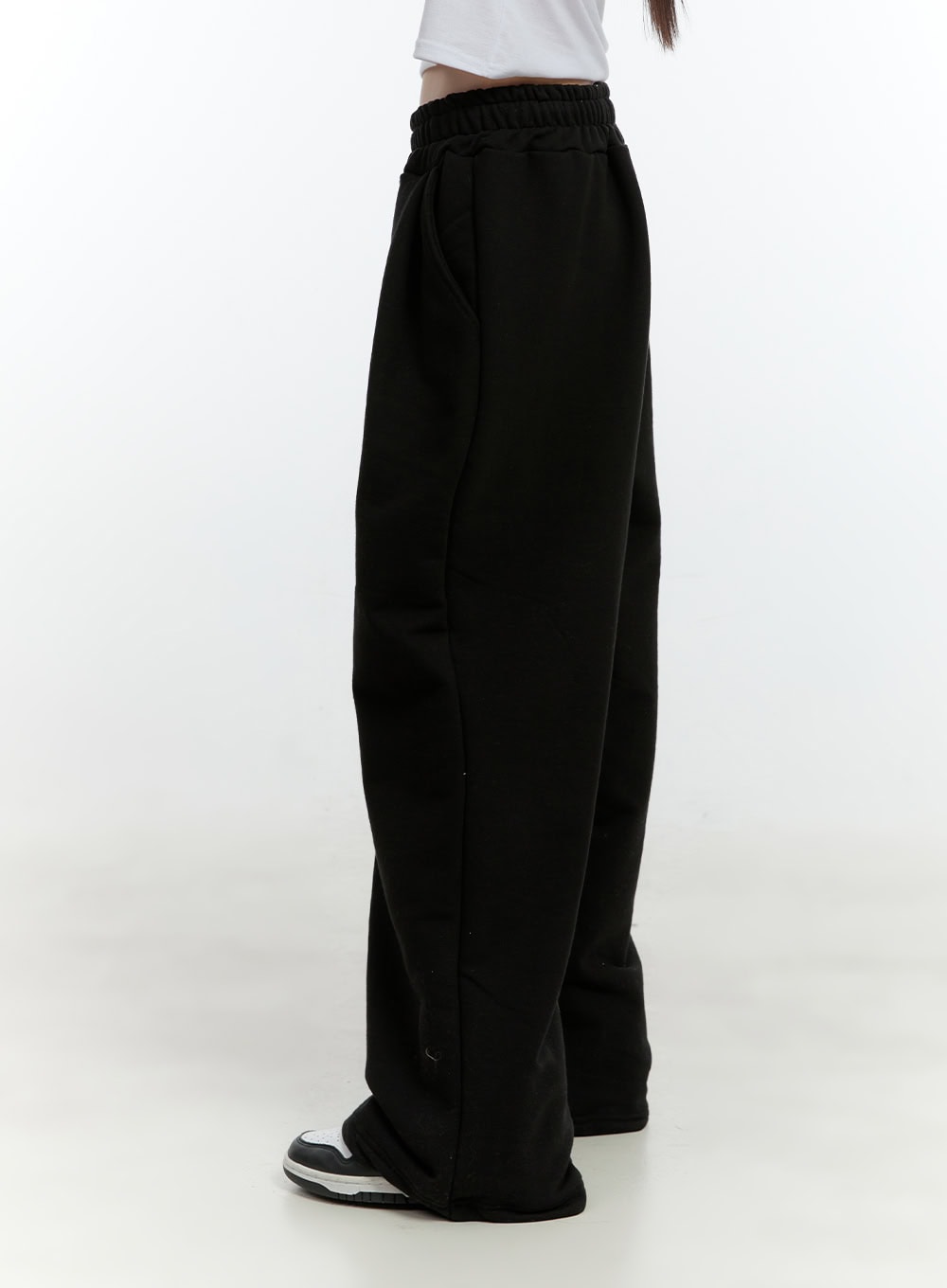 Essential Pintuck Wide-Leg Sweatpants CF507