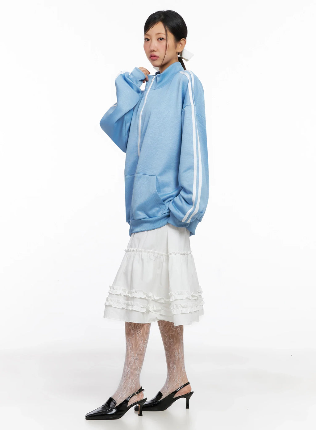 Ruffle Layered Midi Skirt IG527