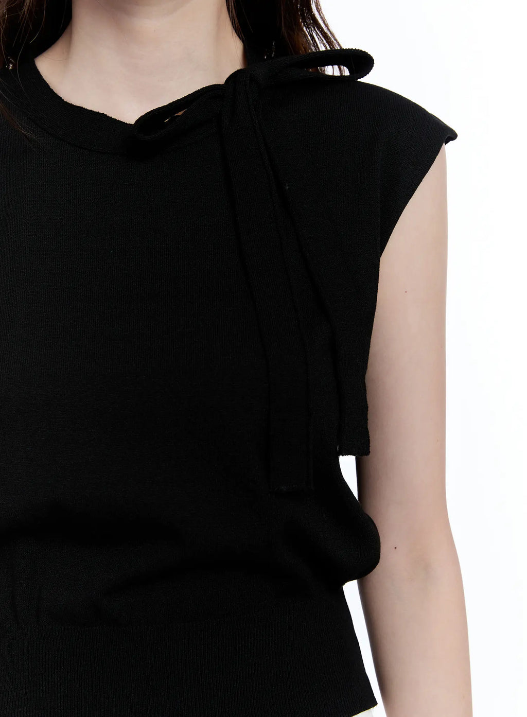 Ribbon Sleeveless Sweater CU513