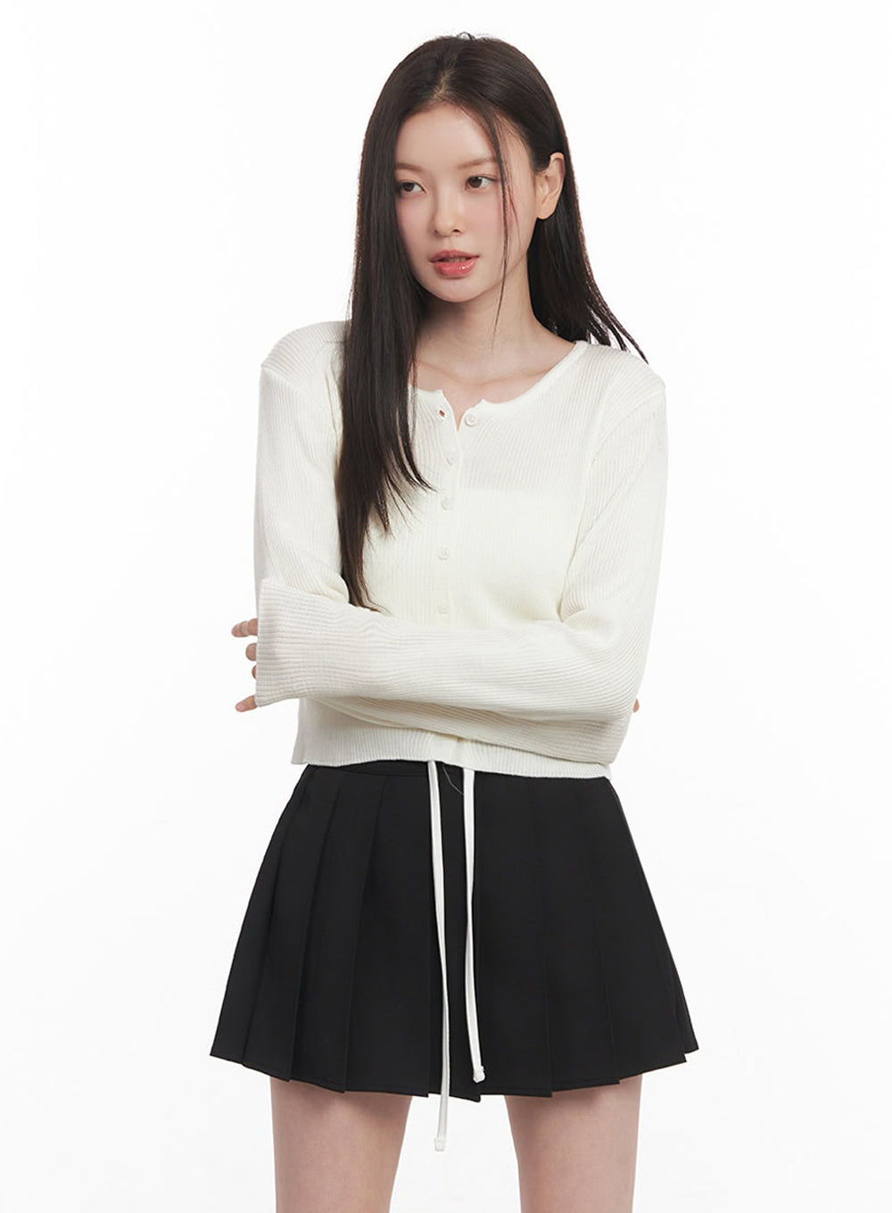 Knit Buttoned Cardigan IY513