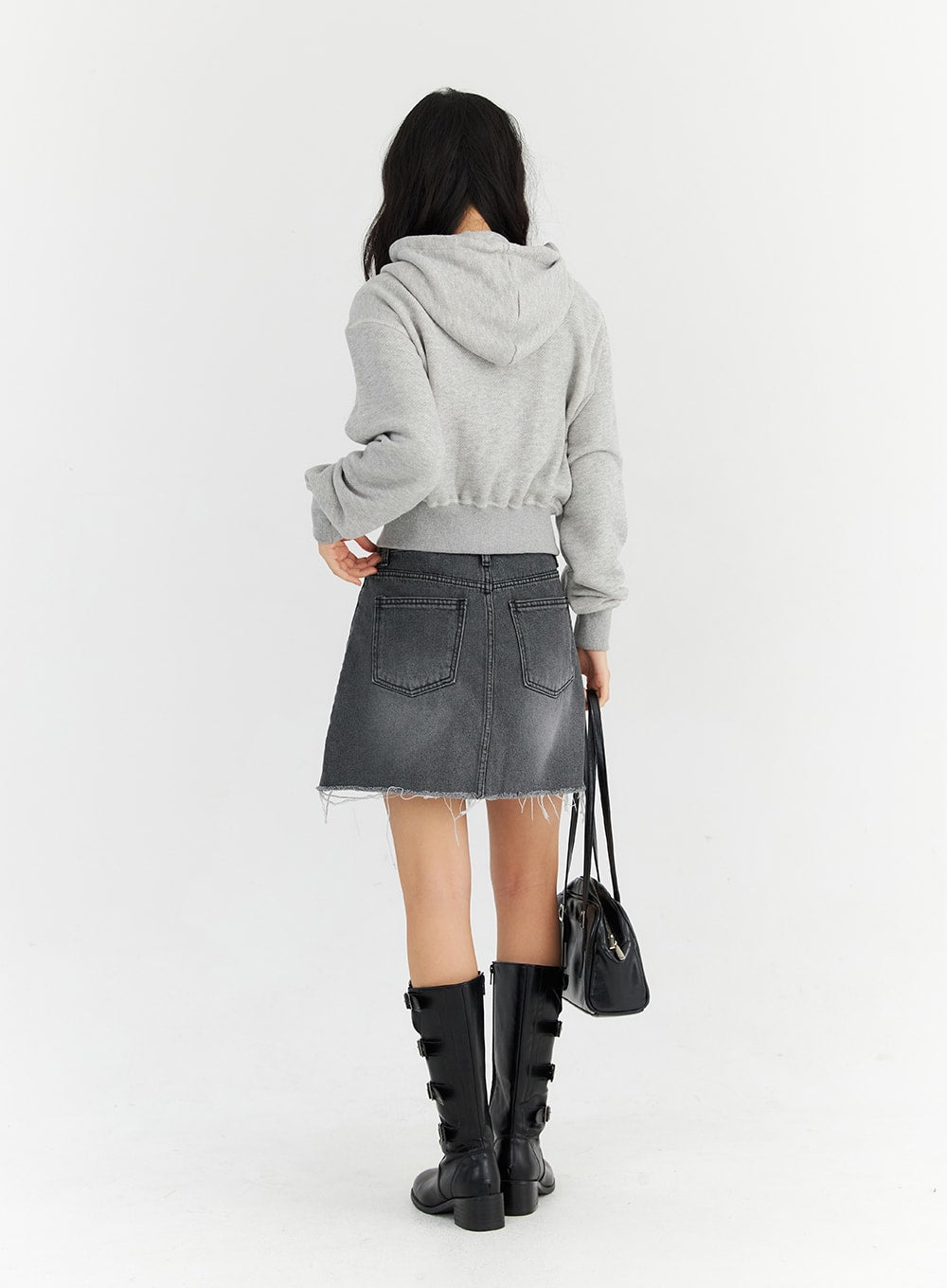 Distressed Washed Mini Skirt CN306