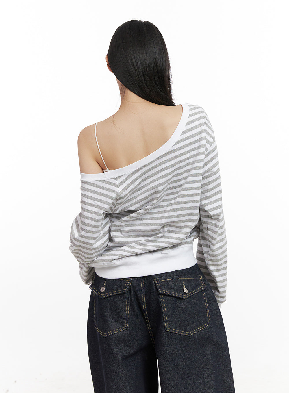 Loose-Fit Striped Drop-Shoulder Top CN426