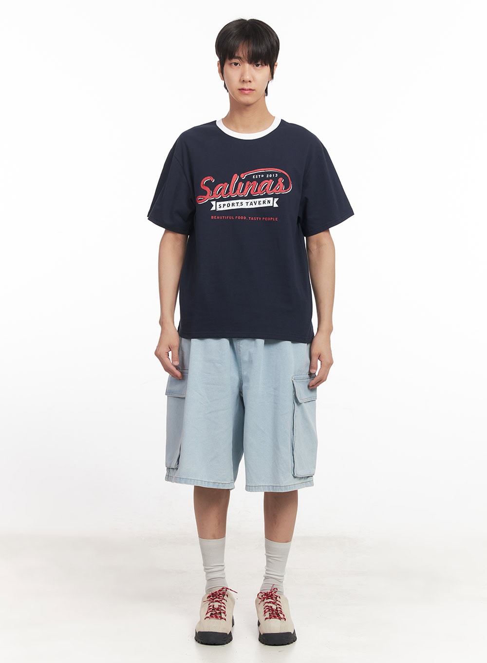 Men's Graphic Two-Tone T-Shirt IA511