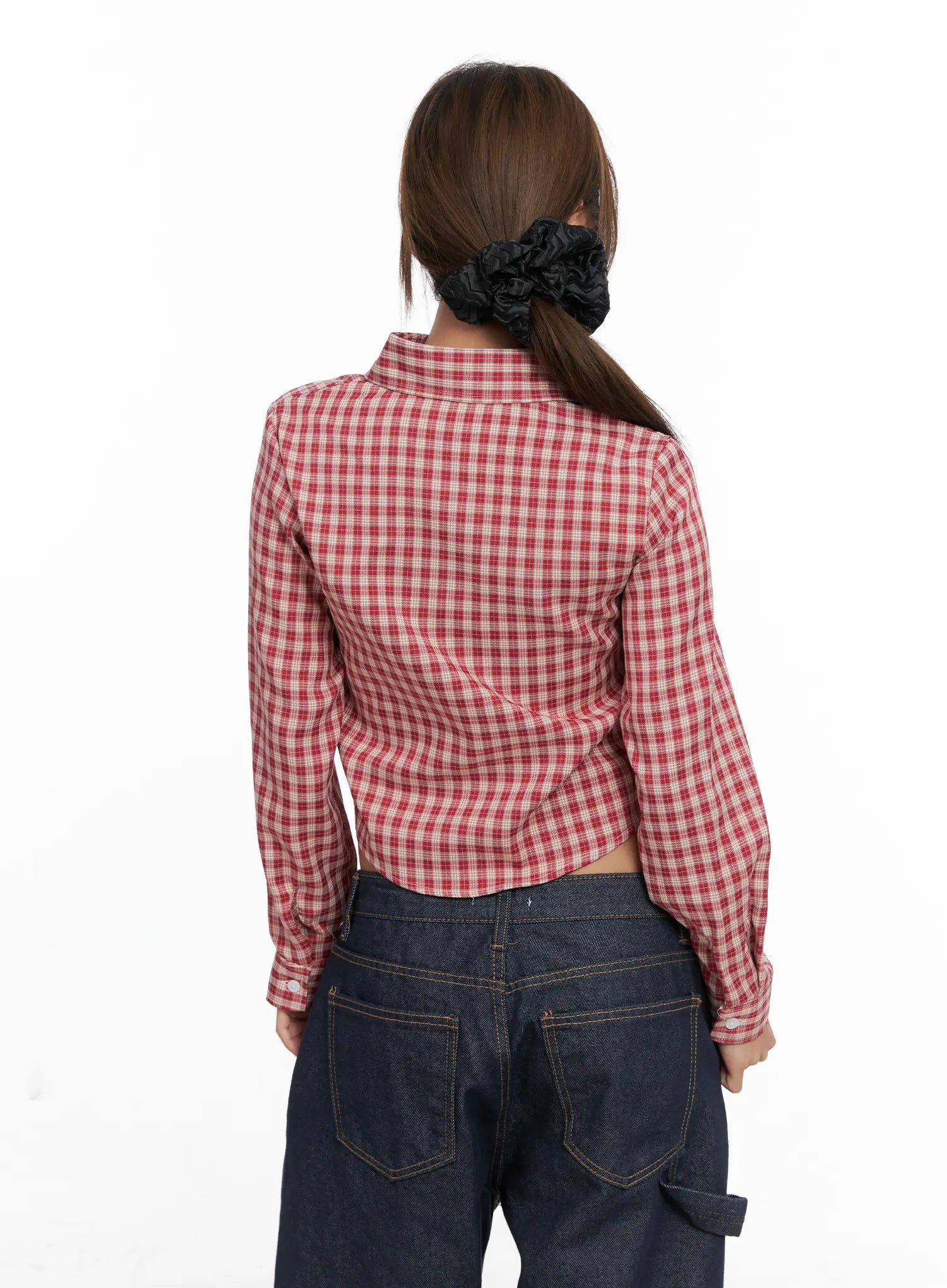 Checkered Crop Long Sleeve CS522
