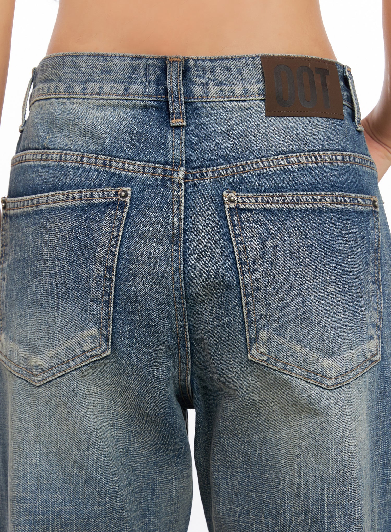 Ryujin Vintage Washed Flare Jeans CO514