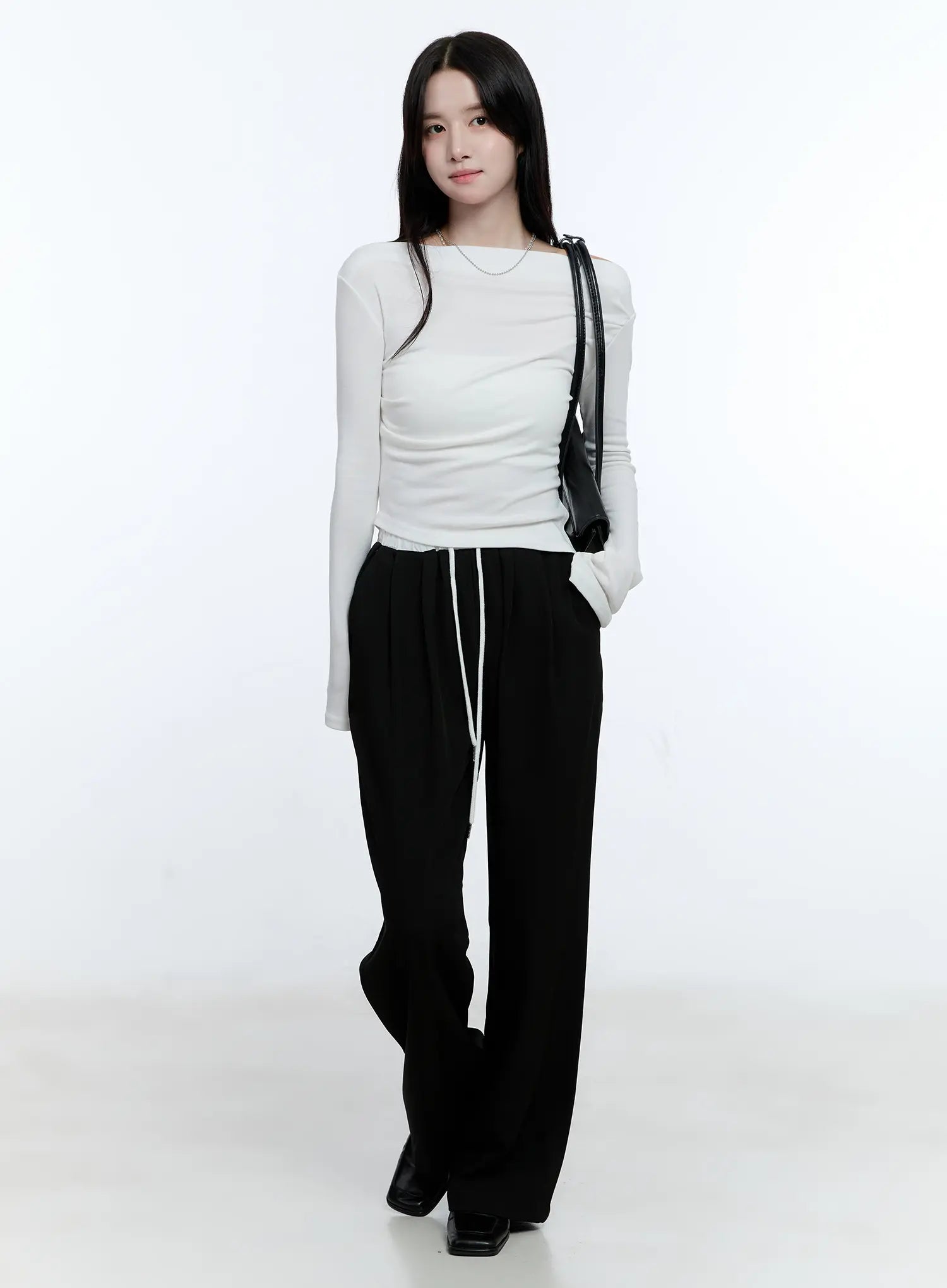 Chic Off-Shoulder Long-Sleeve Top CG512