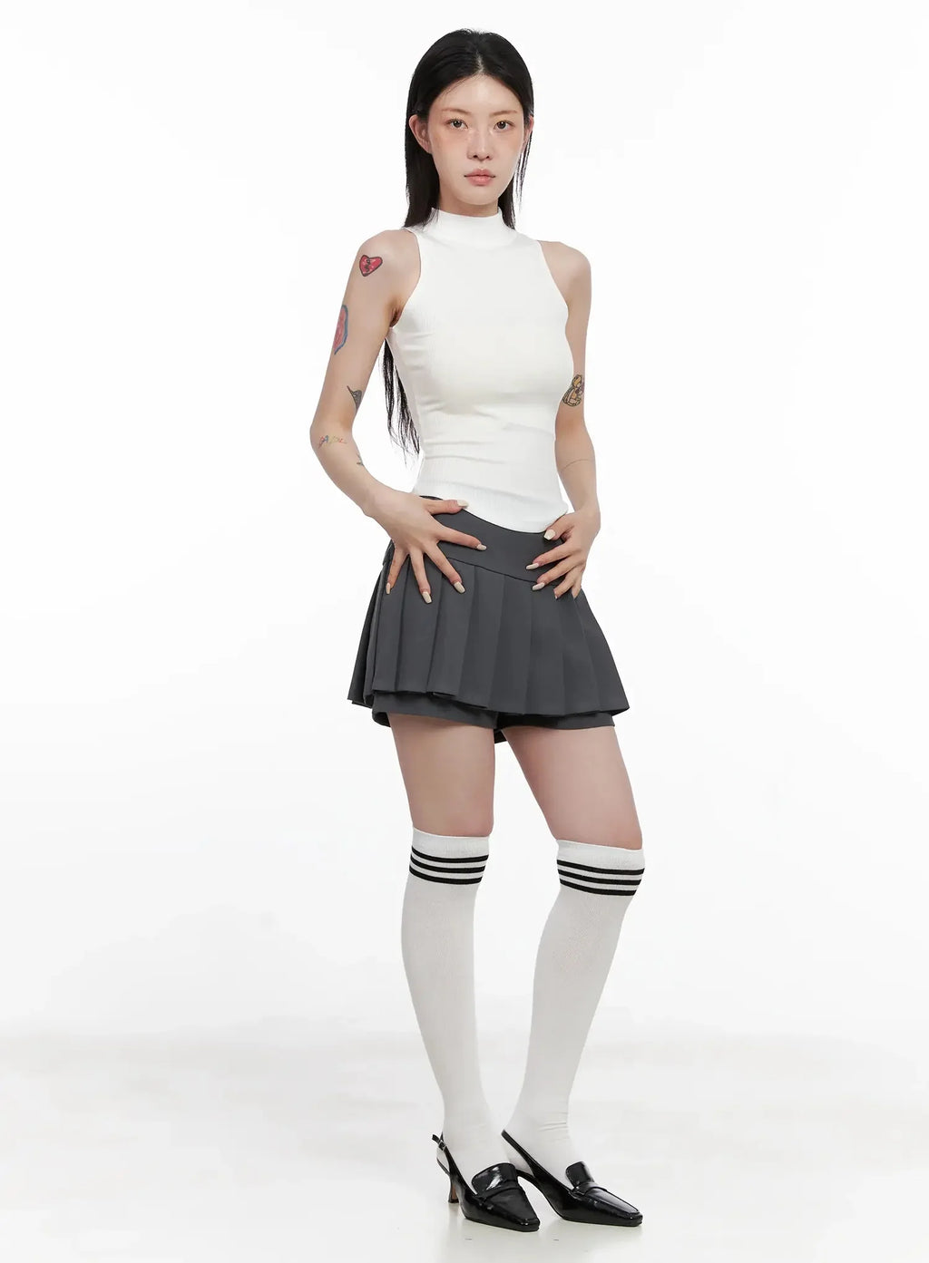 Pleated Mini Skort IS508