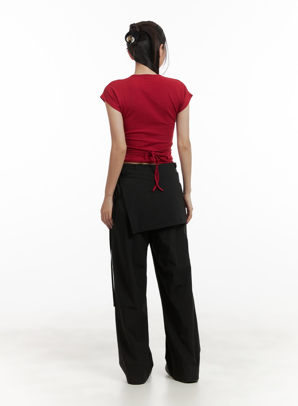 Cotton Wrap Skirt Wide Pants CY403