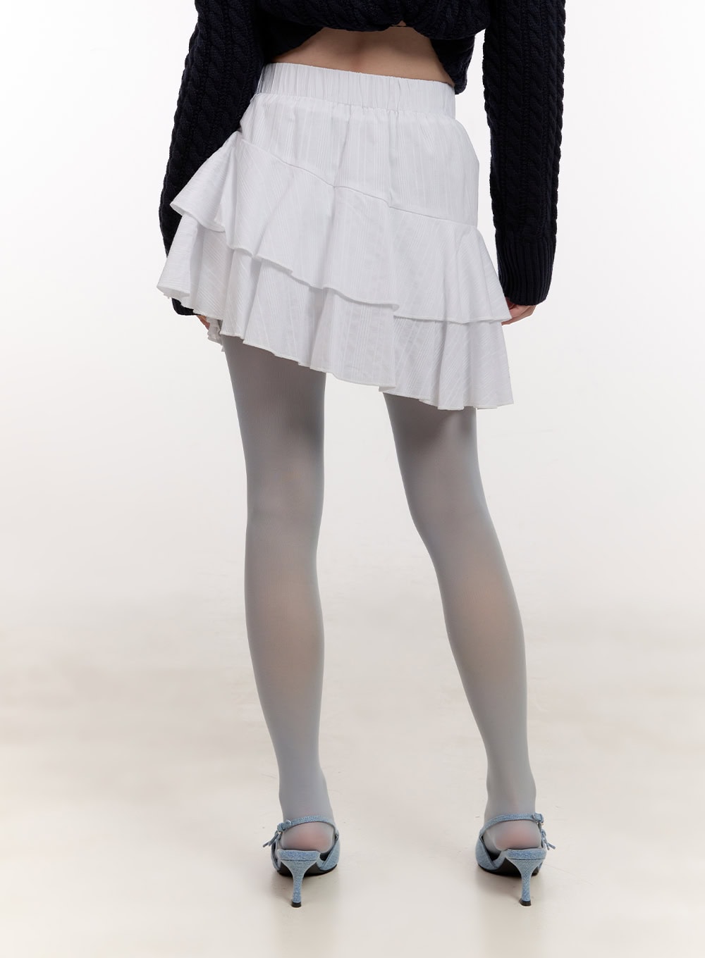 Ruffle Asymmetric Mini Skirt CJ529